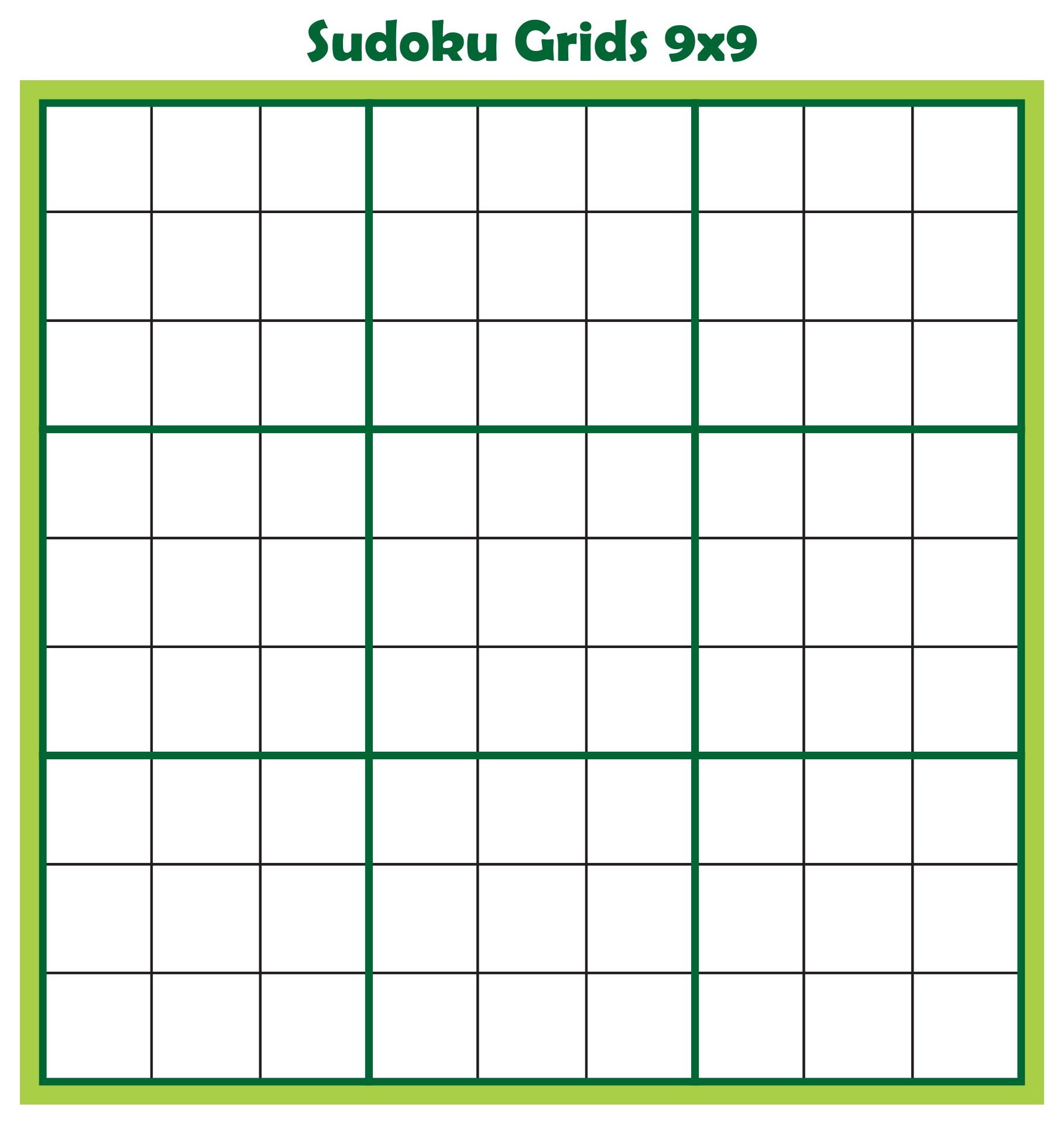 Free Blank Sudoku Grid Printable