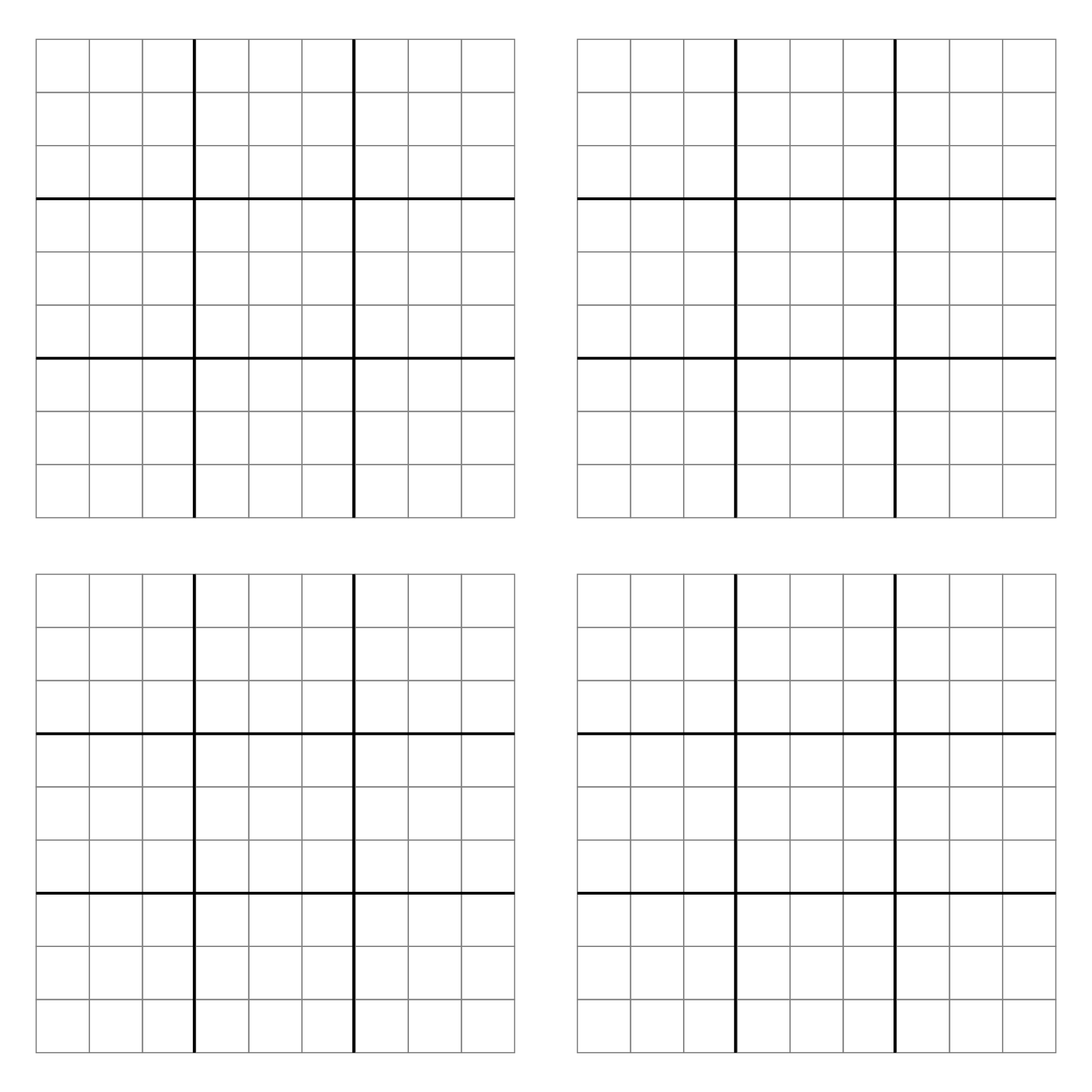 Blank Sudoku Grid 2 Per Page 10 Free PDF Printables Printablee