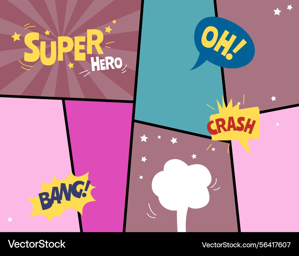 Blank Super Hero Speech Bubble Vector Images 52 