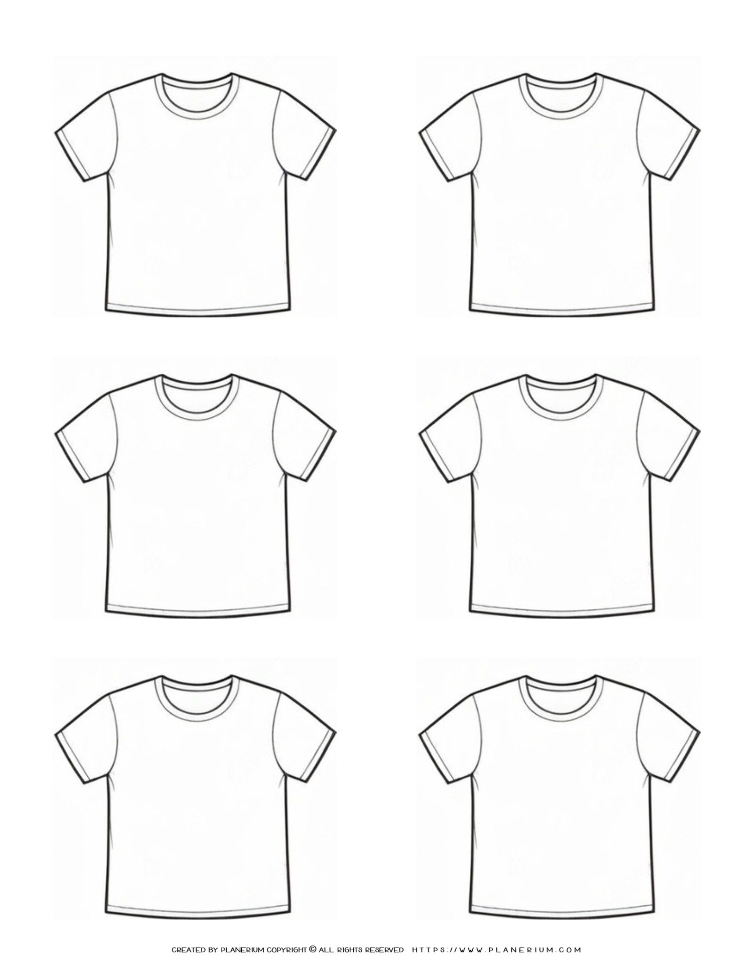 Blank T Shirt Outline Store