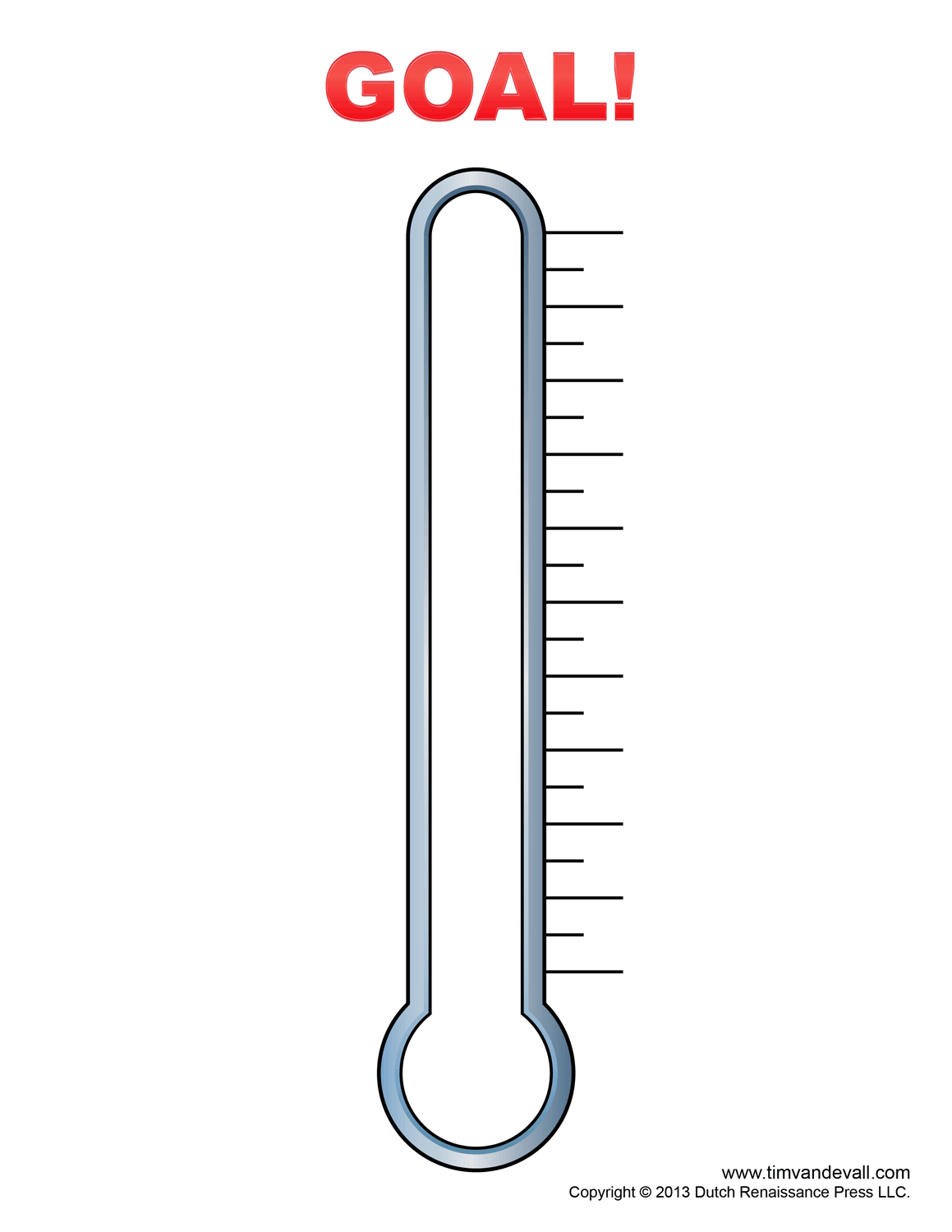 Blank Thermometer Template Printable Thermometer
