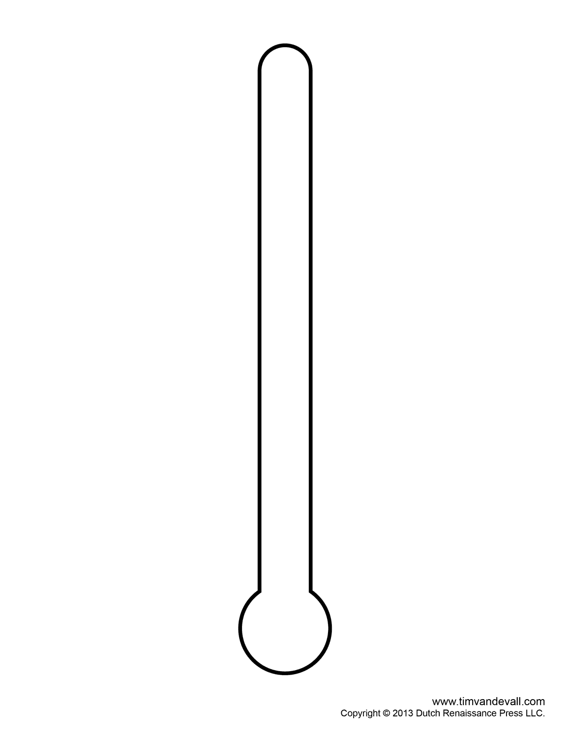 Blank thermometer template Tim s Printables