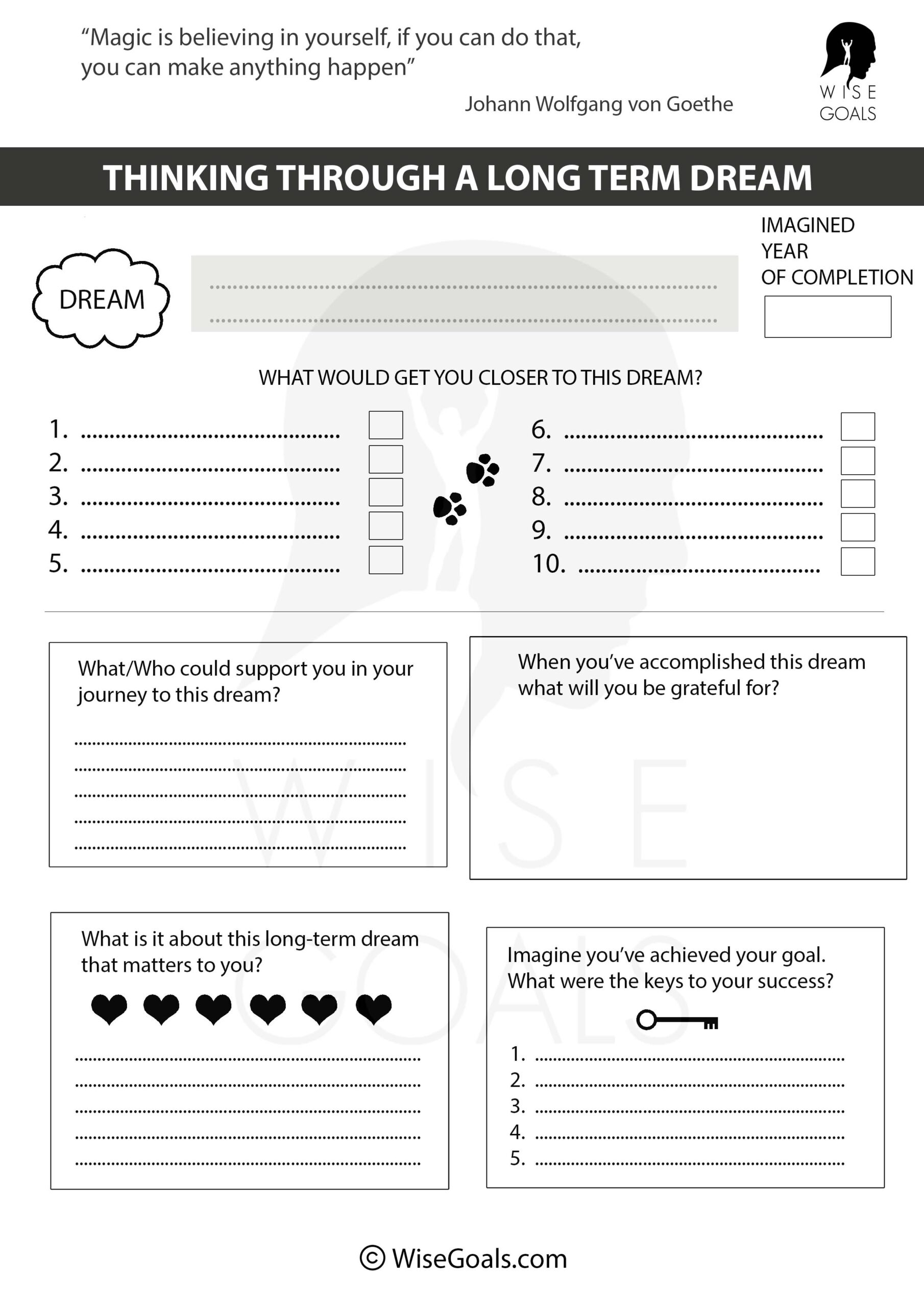 Break Through With 11 Stylish Goal Setting Worksheets PDF FREE 