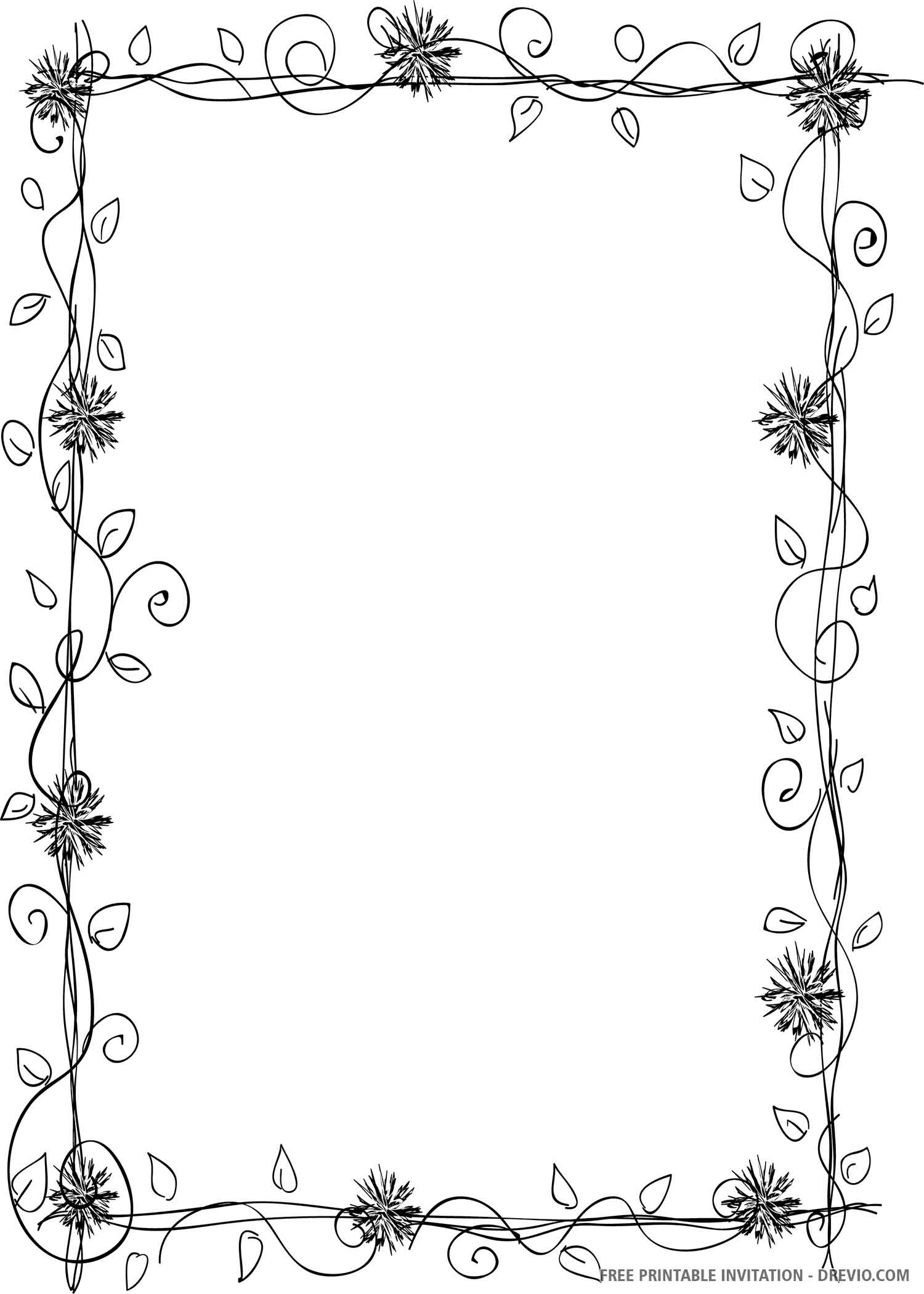 Free Blank Printable Templates For Invitations