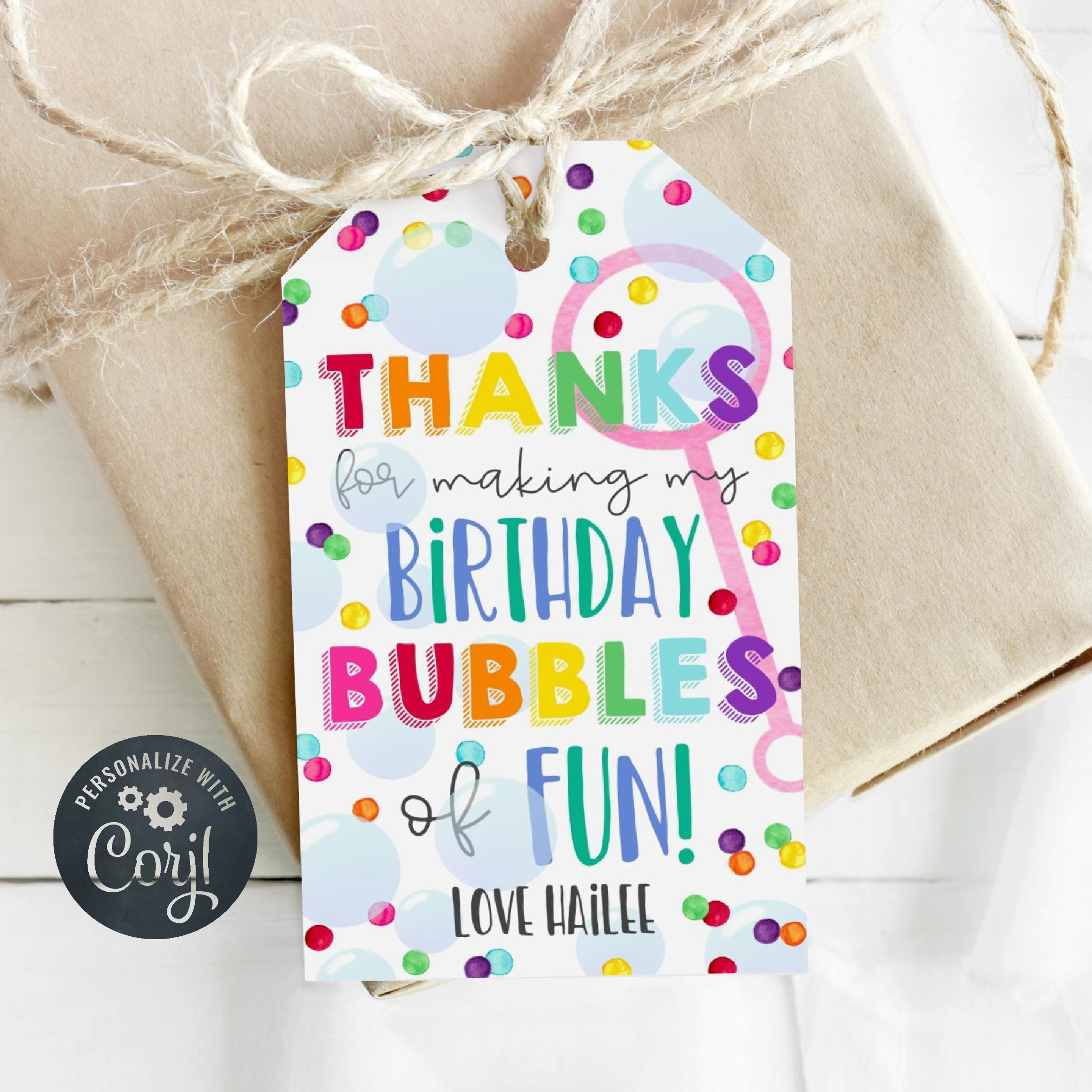 Free Blank Gift Tags Printable Bubbles