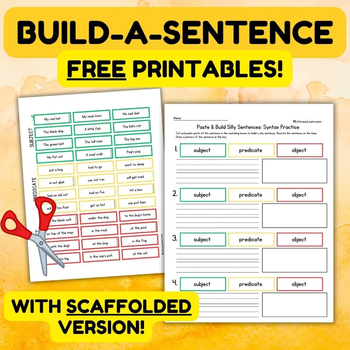 Blank Sentence Printables Free