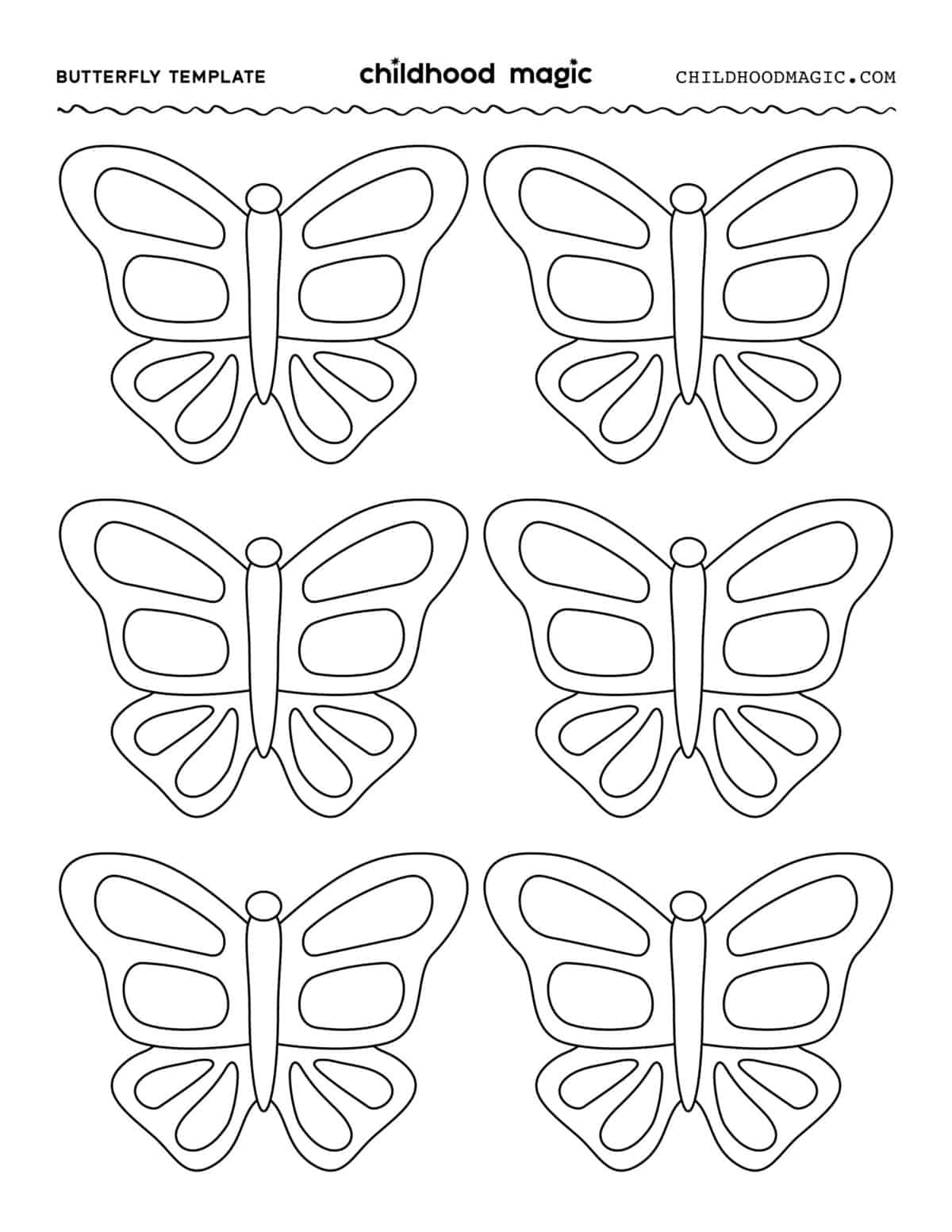 Free Printable Blank Butterfly Template