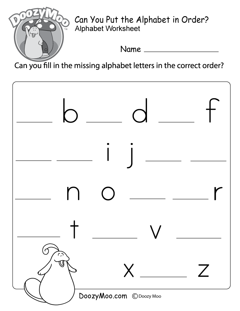 Can You Put The Alphabet In Order Free Printable Worksheet Can You Put The Alphabet In Order Free Printable Worksheet