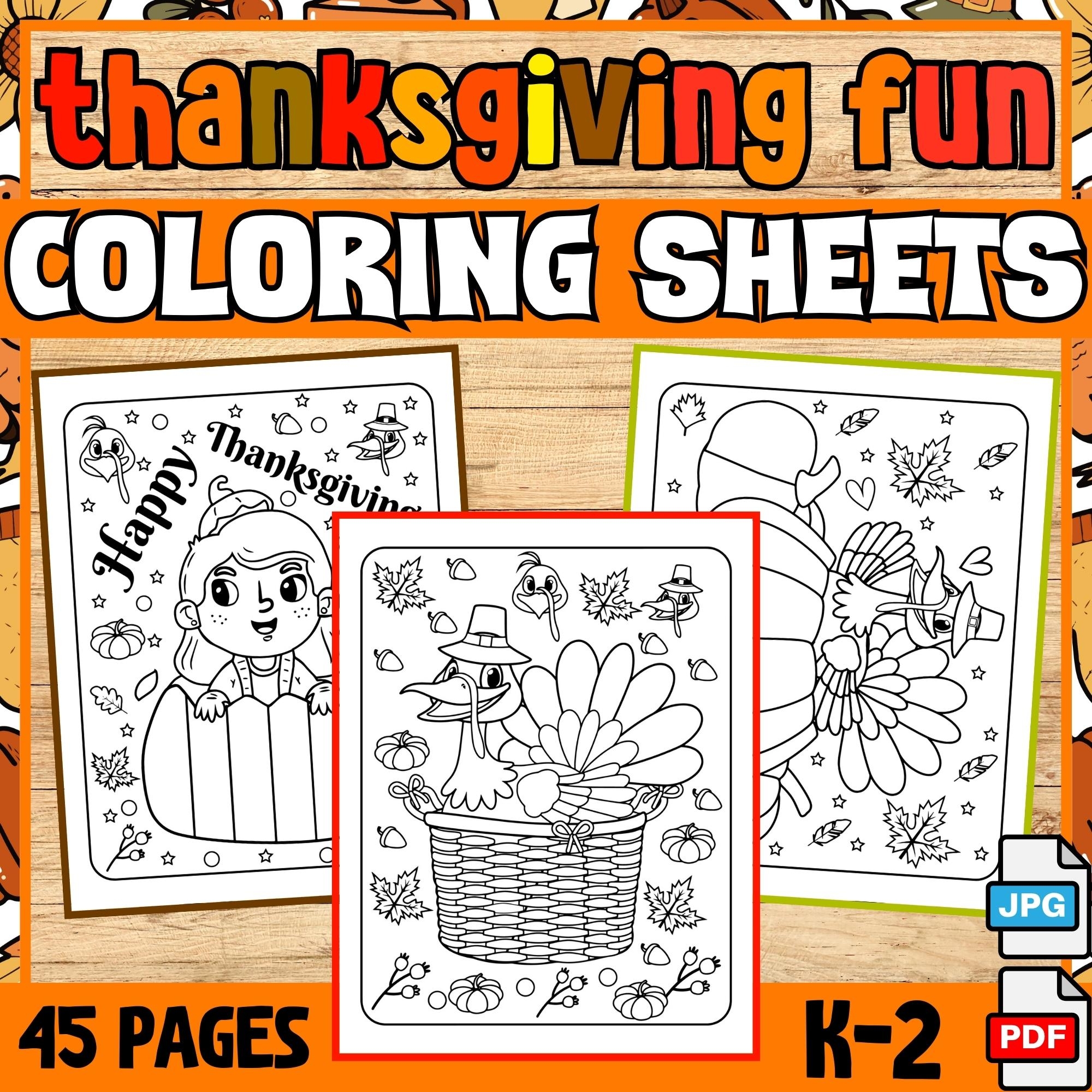 Free Printable Thanksgiving Coloring Pages Worksheets