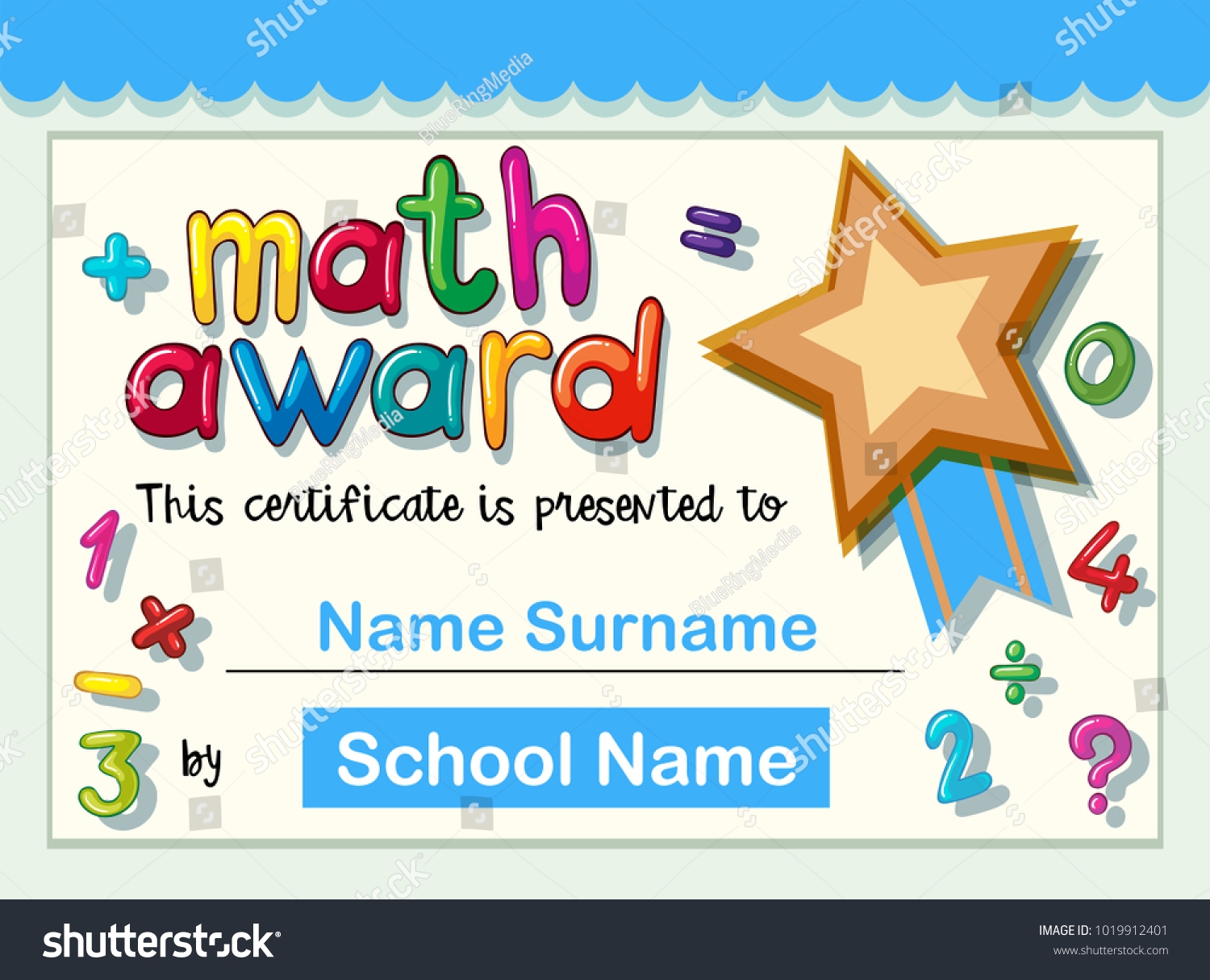 Certificate Template Math Award Golden Star Stock Vector Royalty Free 1019912401 Shutterstock Certificate Template Math Award Golden Star Stock Vector Royalty Free 1019912401 Shutterstock