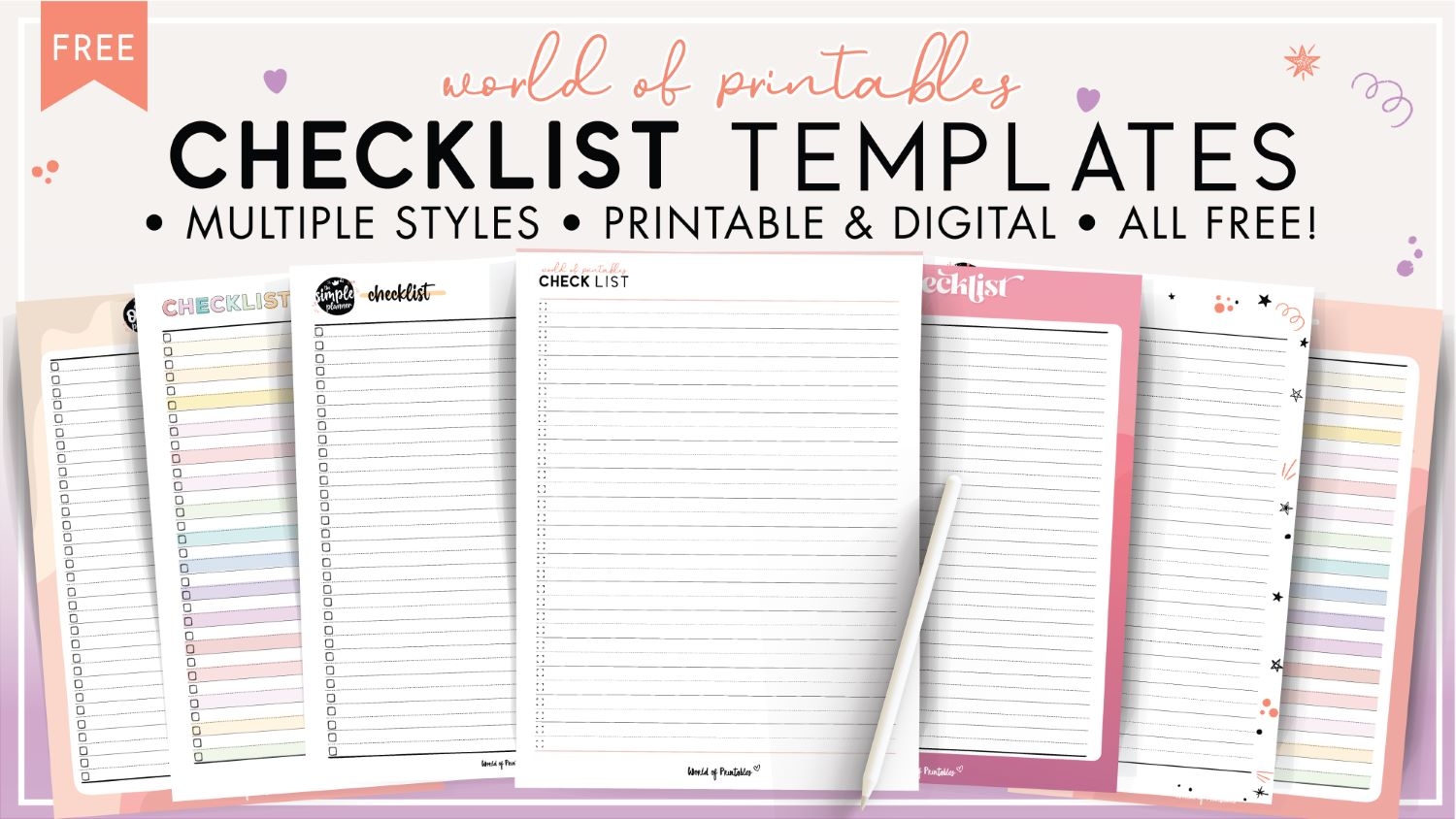 Checklist Template 25 Best Styles World Of Printables Checklist Template 25 Best Styles World Of Printables
