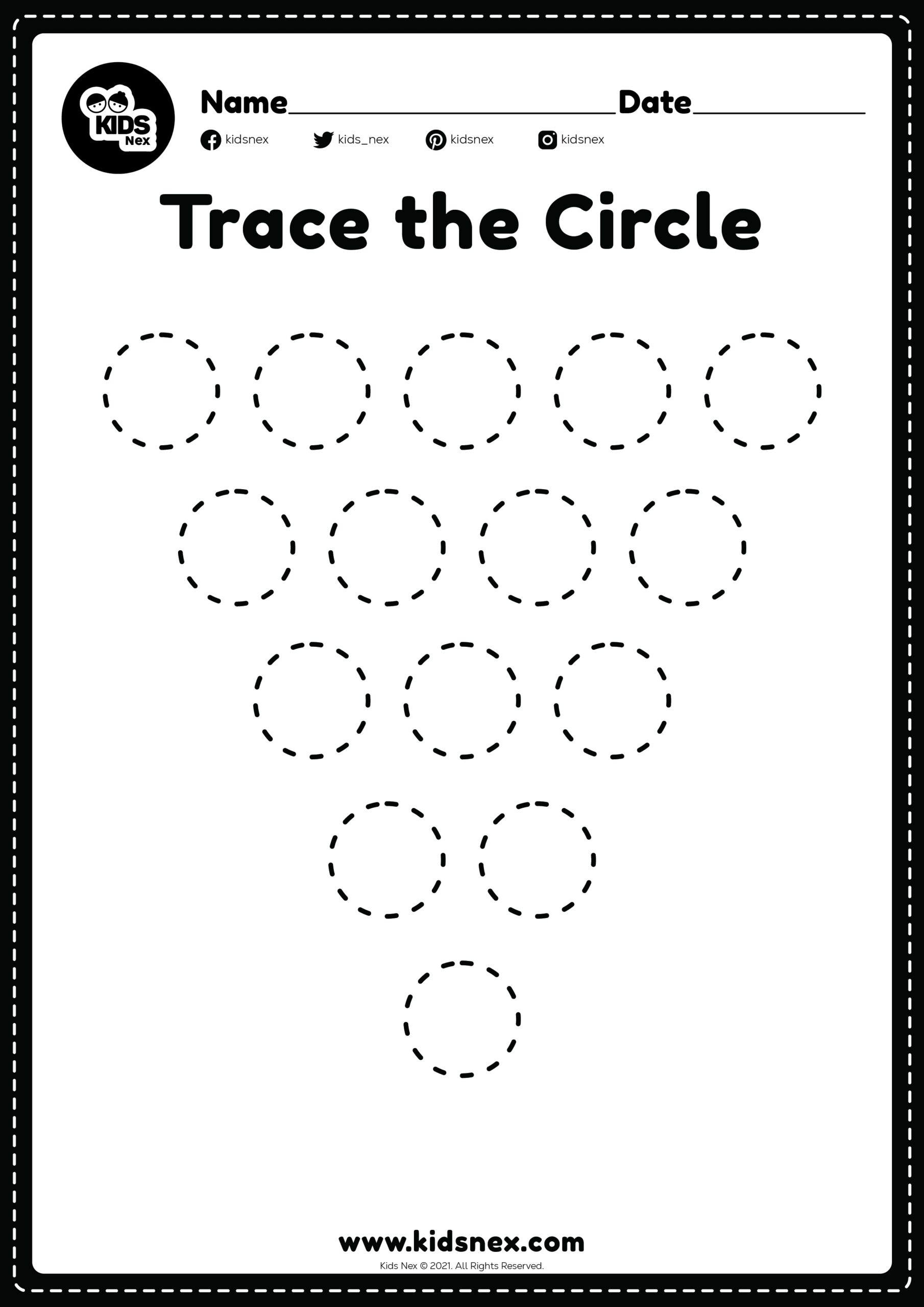 Free Printable Tracing Worksheets Pre-K