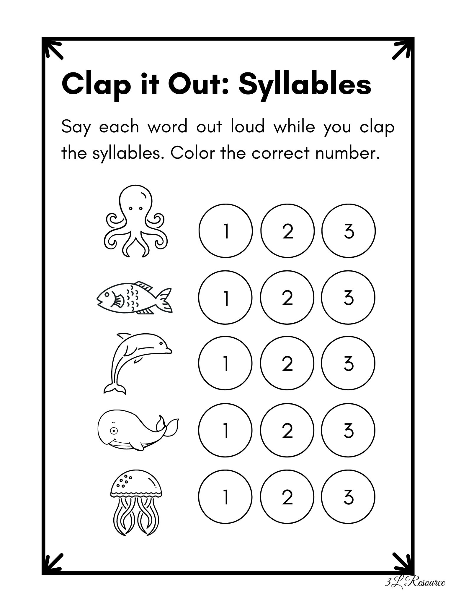 Free Printable Syllable Division Worksheets
