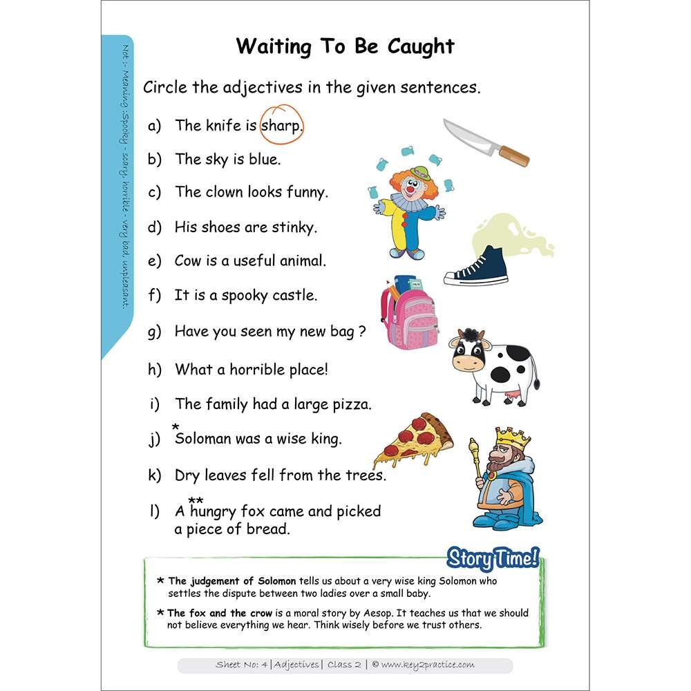 Free Printable Second Grade Adjective Worksheets