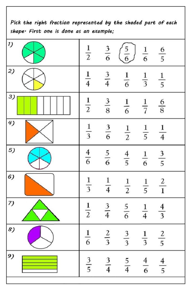 Class 3 Math Fraction Math Fractions Fractions Worksheets Math Fractions Worksheets