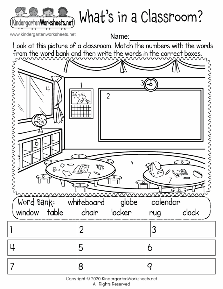 Classroom Objects Worksheet Free Printable Digital U0026 PDF