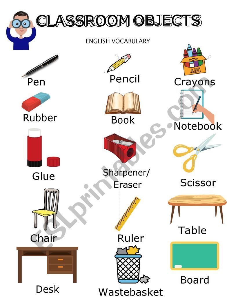 Classroom Objects Worksheet Free Printable Digital U0026 PDF Worksheets Library