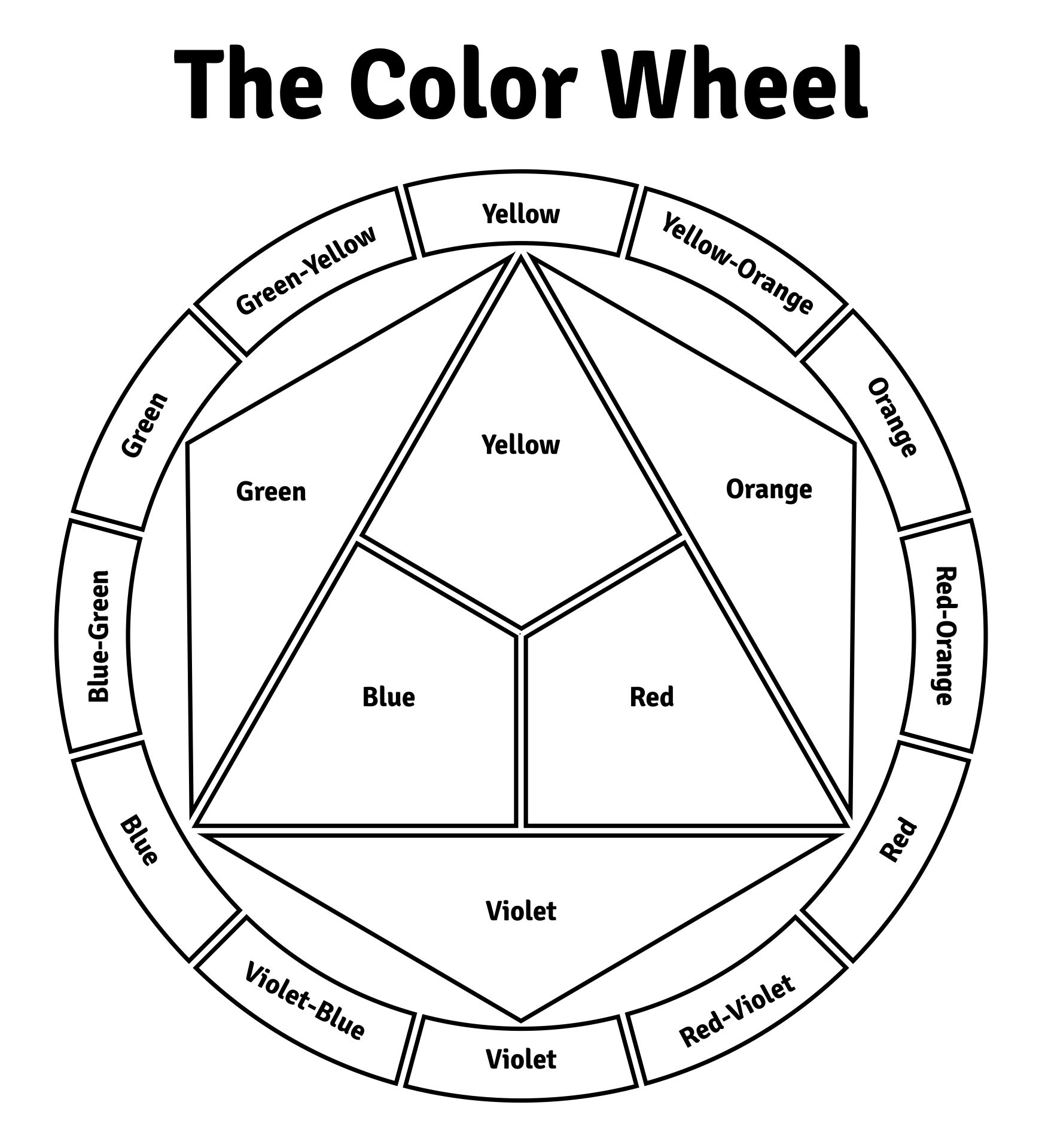 Blank Color Wheel Printable Free