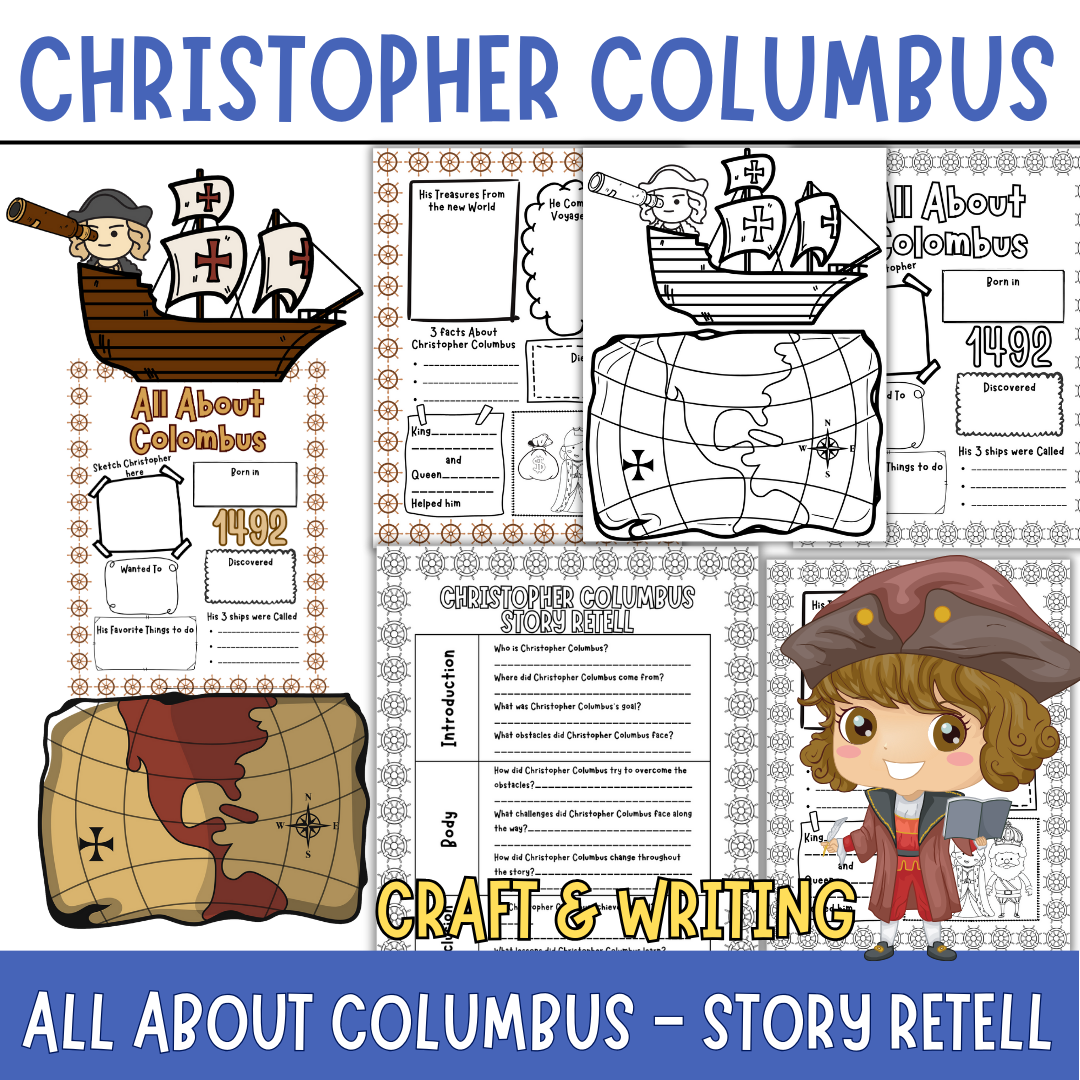 Columbus Day Craft And Writing All About Christopher Columbus Worksheet Made By Teachers