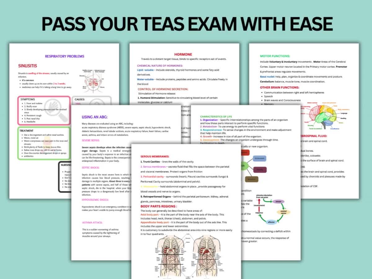 Complete ATI Teas 7 Study Guide 2024 Updated ATI TEAS 7 Study Cheat Sheet