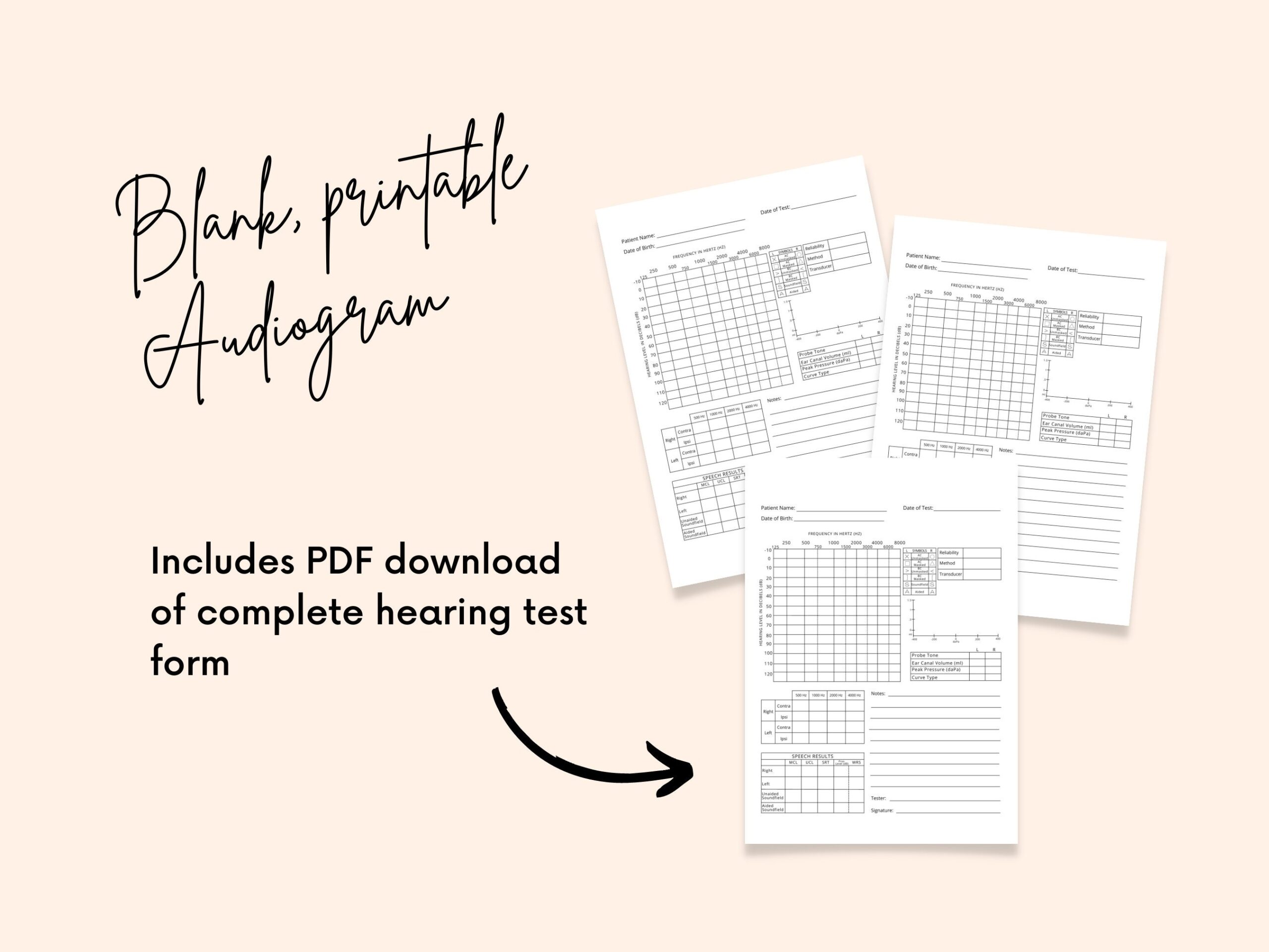 Free Printable Blank Audiogram