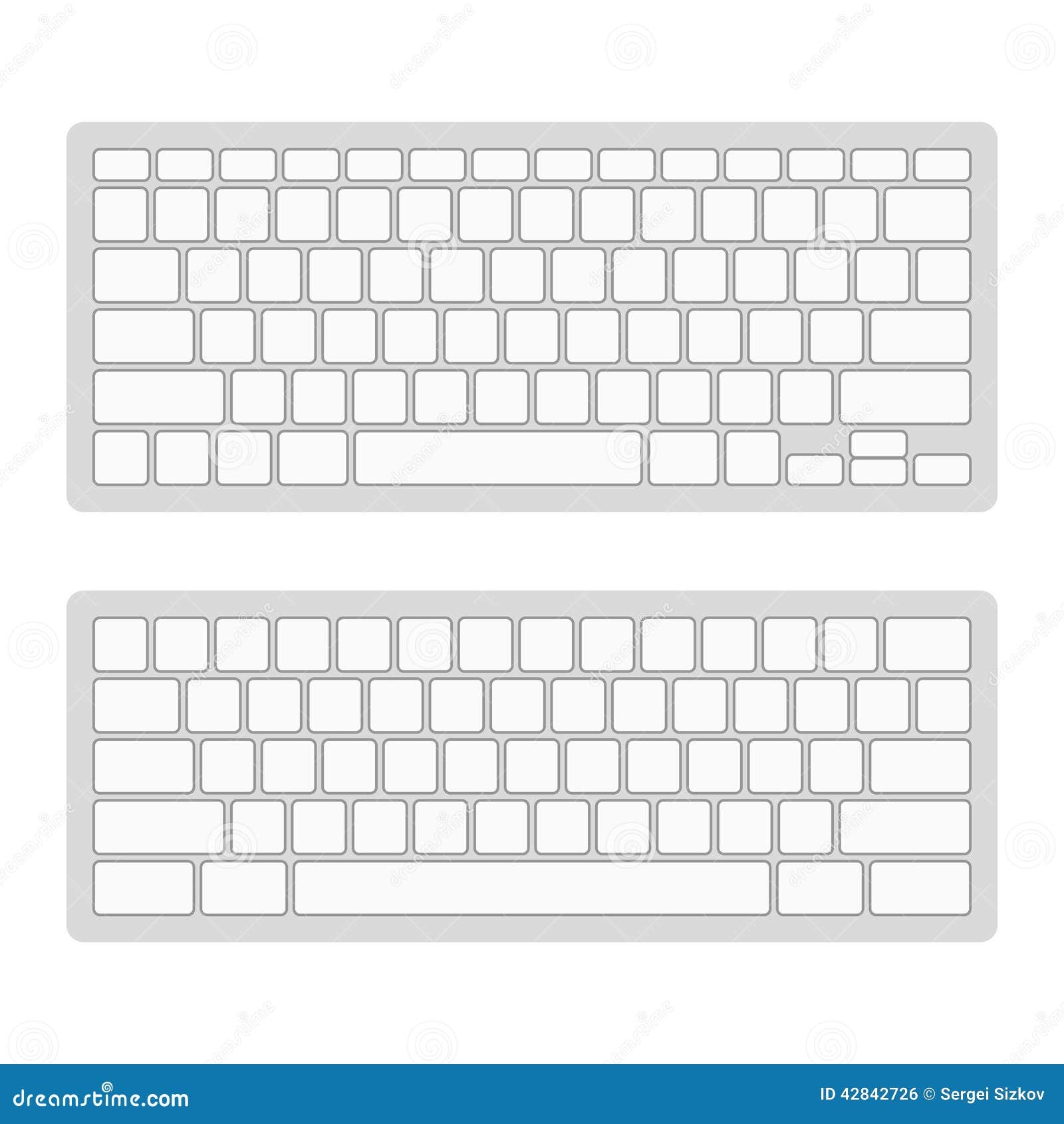 Computer Keyboard Blank Template Set Vector Stock Vector Worksheets Library