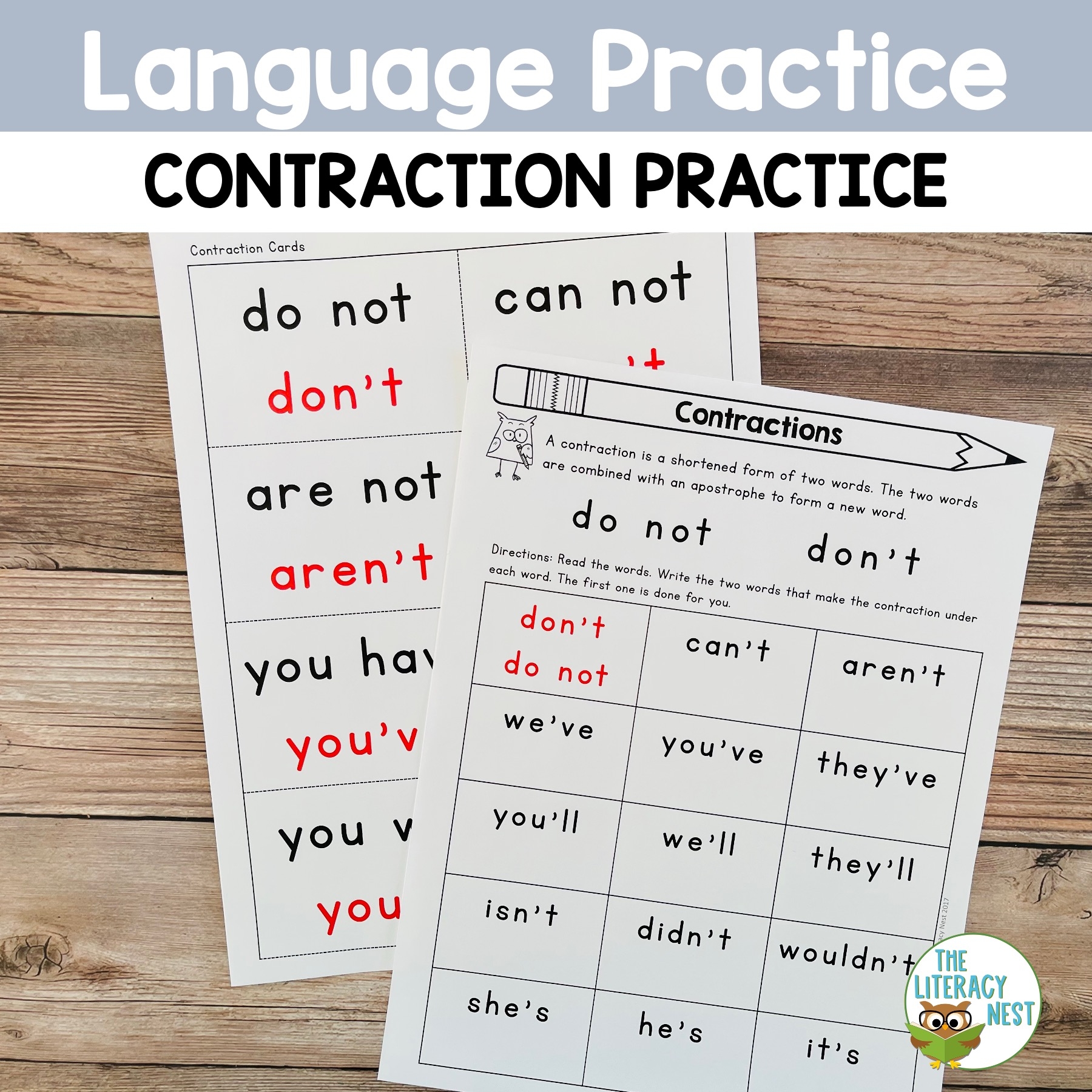 Free Printable Worksheets Contractions First Grade
