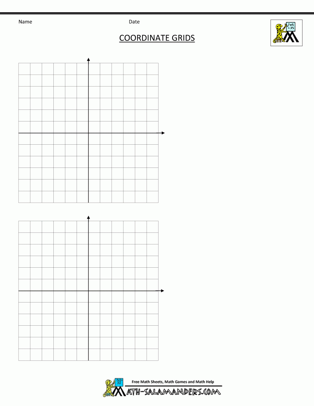 Coordinate Plane Grid
