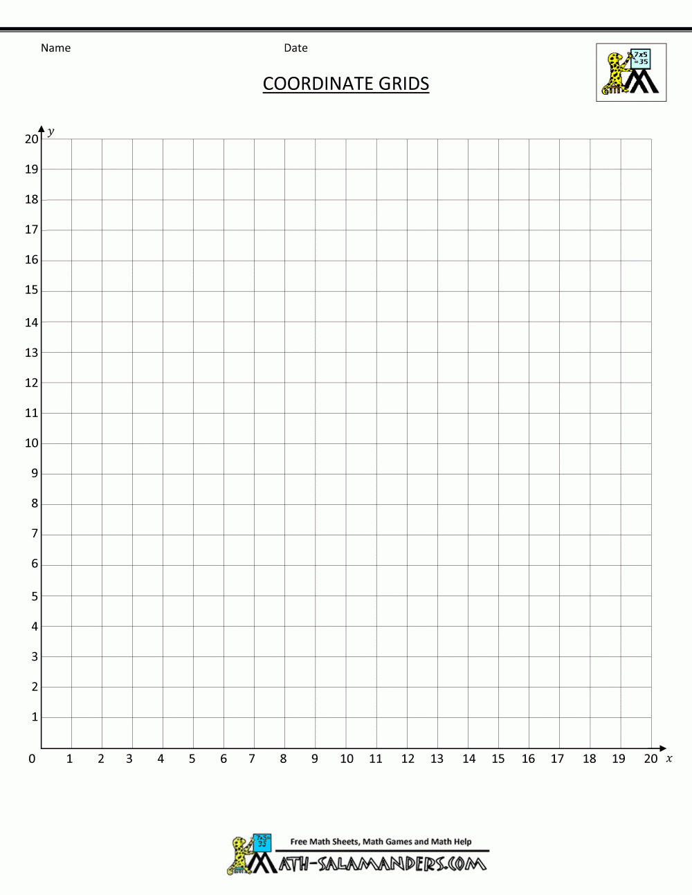 Coordinate Plane Grid