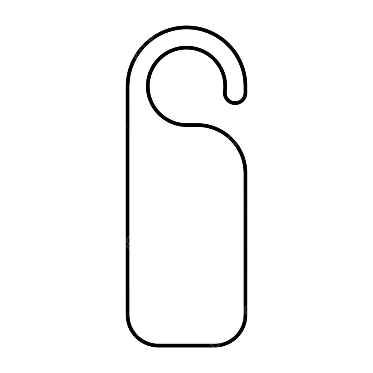 Corporate Door Hanger Template Outline With Vector Door Knob And Do Not Disturb Signcustomizable Blank Design Vector Consulting Service Outline PNG And Vector With Transparent Background For Free Download