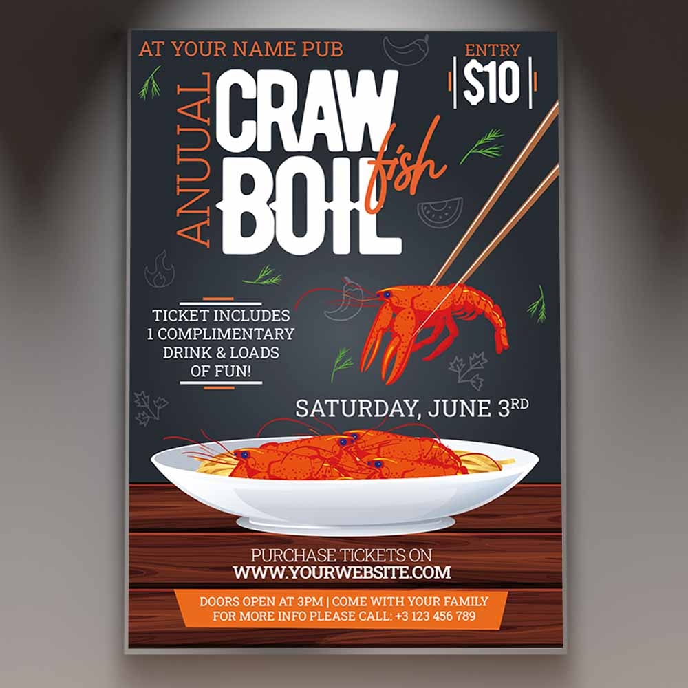 Blank Crawfish Boil Invitations Free Printable