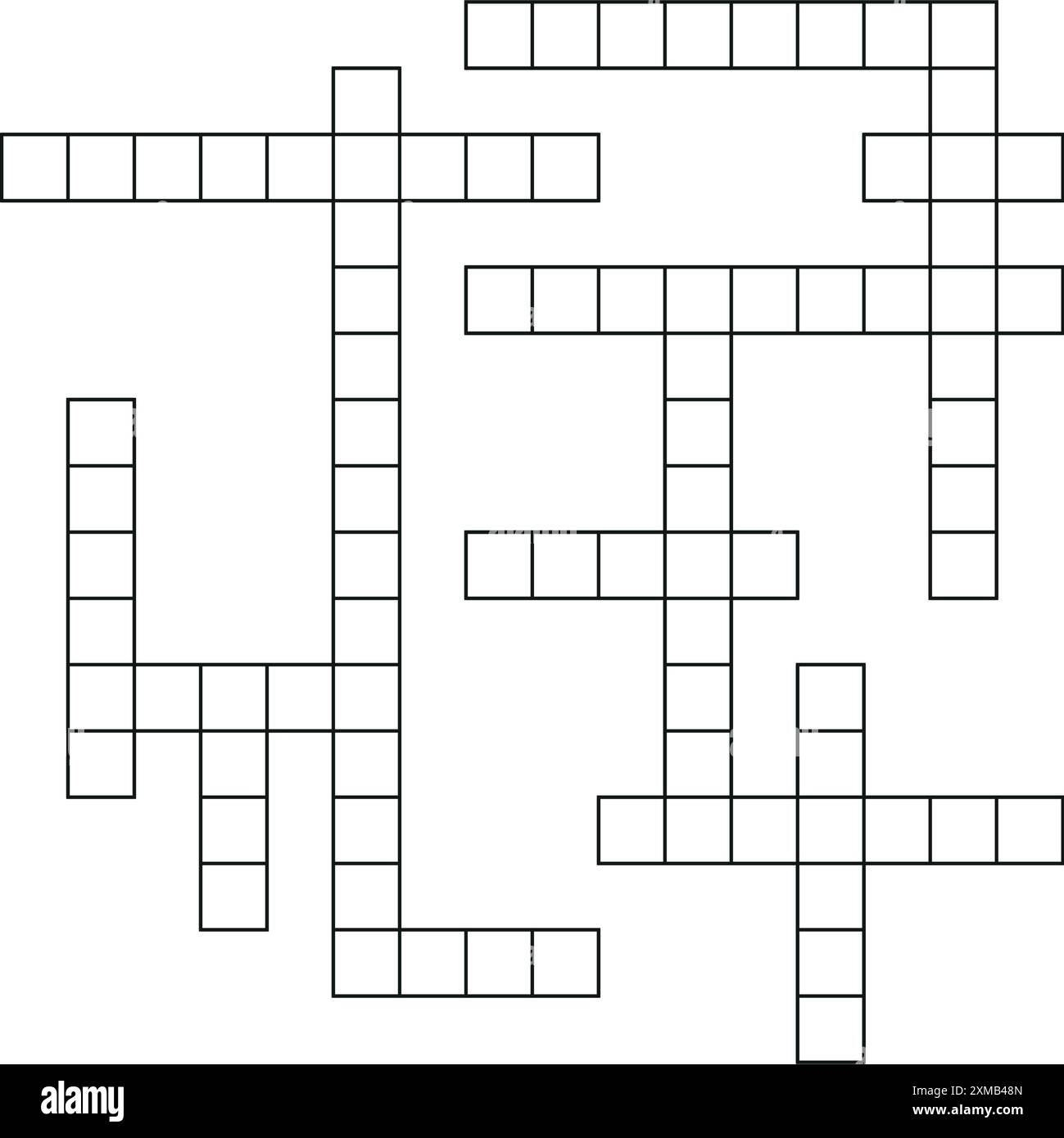 Crossword Puzzle Template With Blank Word Grid Pattern For Newspaper Crosswords Game Flat Vector Illustration Isolated On White Background Stock Vector Image U0026 Art Alamy