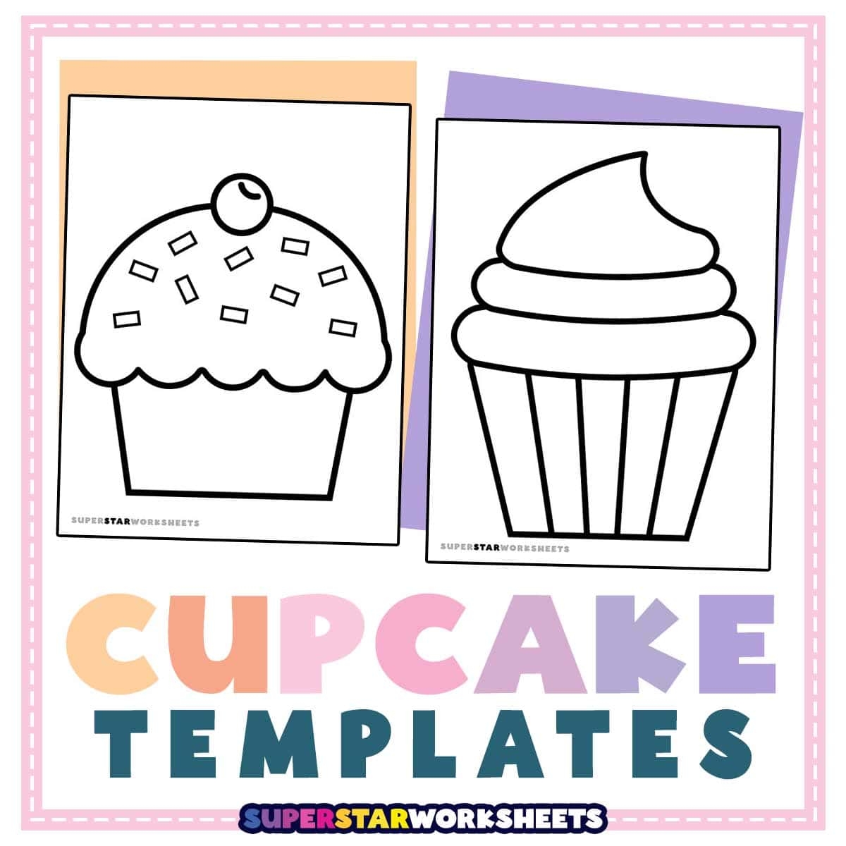 Free Printable Blank Cupcake Toppers Template