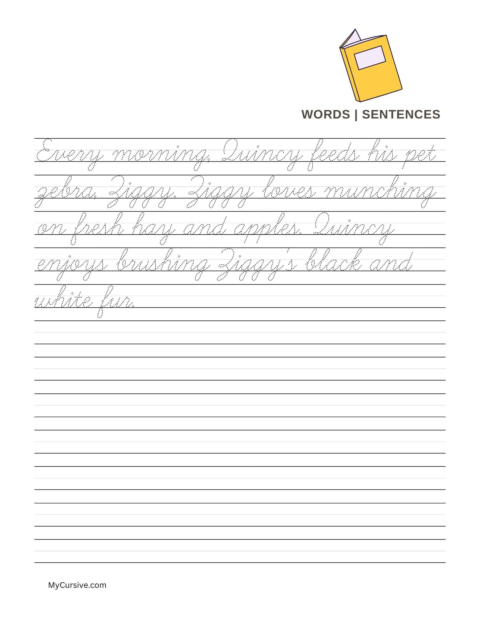 Free Printable Sentence Copying Worksheets