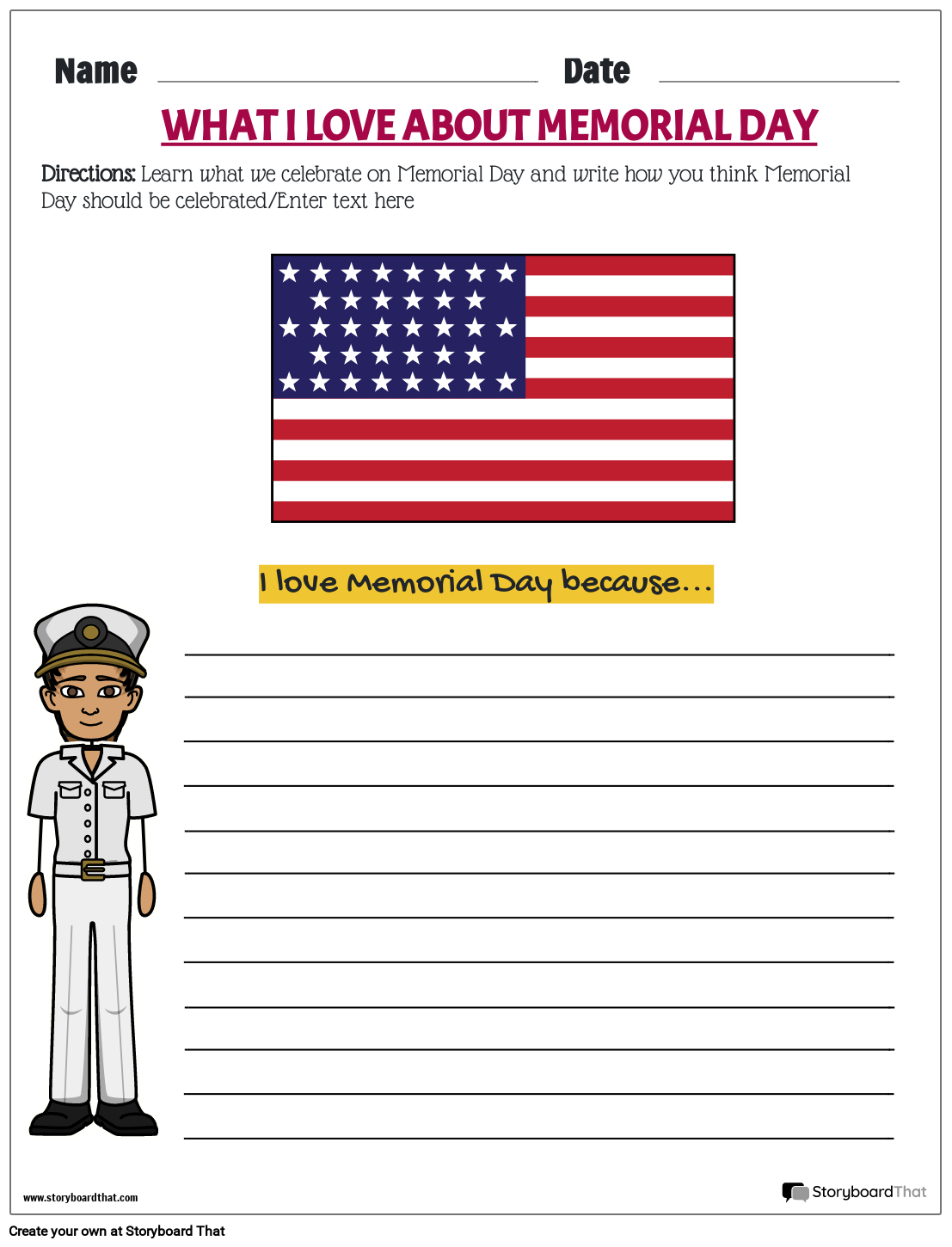 Customizable And Free Memorial Day Templates