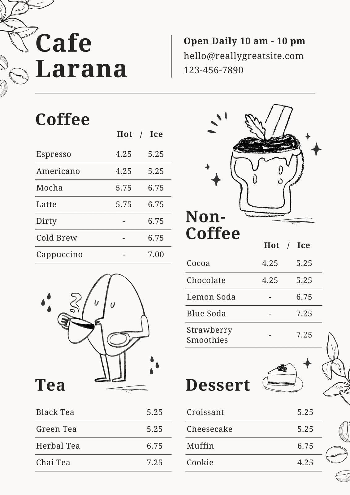 Customize 1 433 Coffee Menu Templates Online Canva