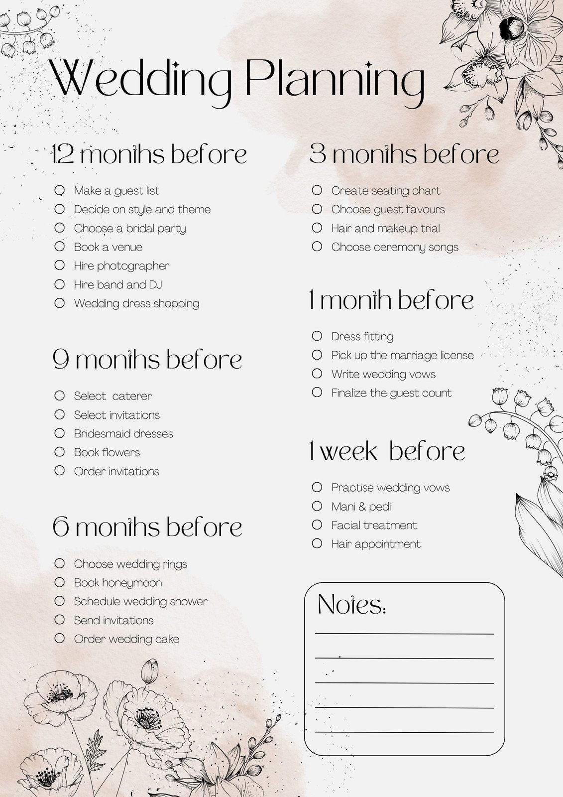 Customize 187 Wedding Checklists Templates Online Canva