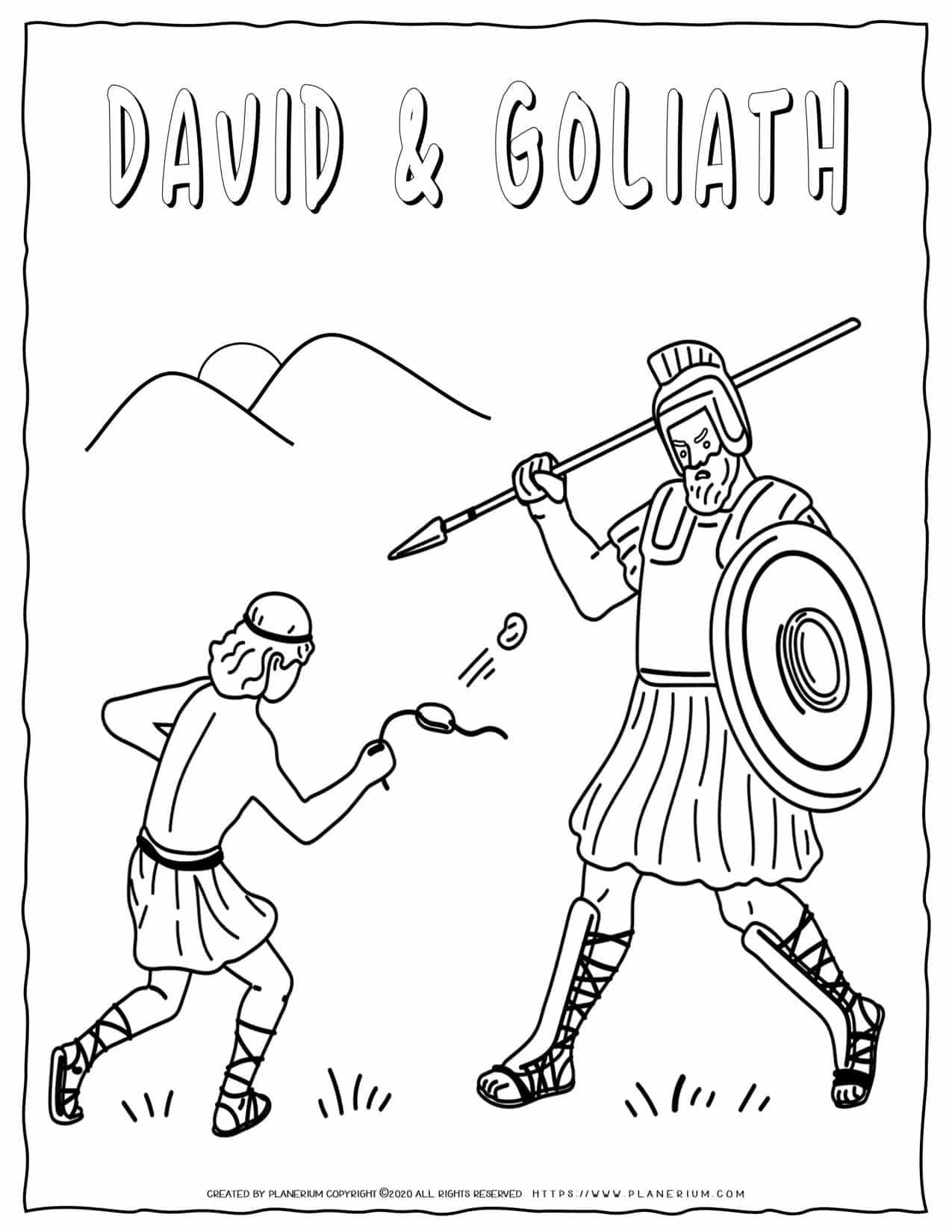 David And Goliath Bible Coloring Pages Planerium David And Goliath Bible Coloring Pages Planerium