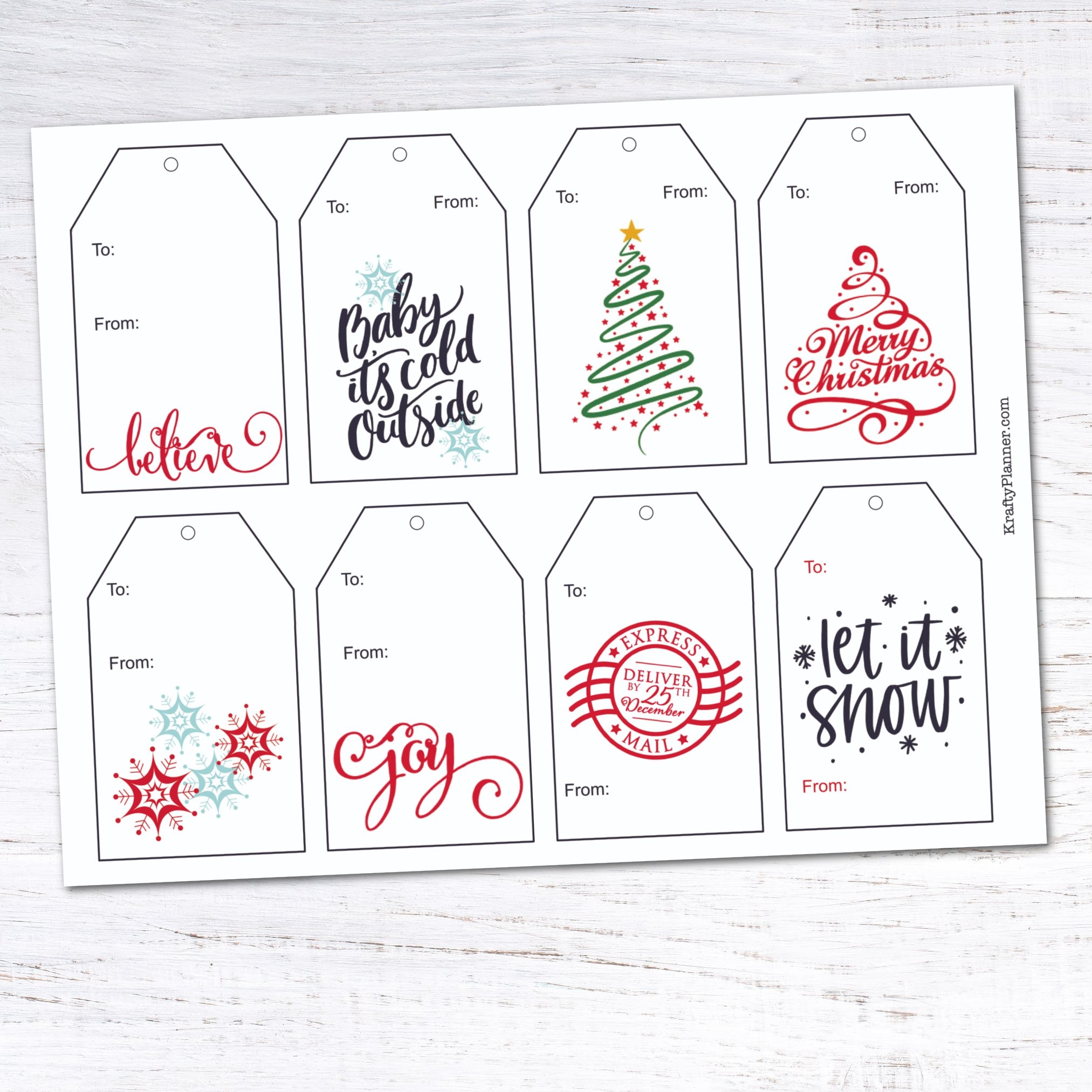 DAY 11 Christmas Gift Tags 12 Days Of Free Christmas Printables 