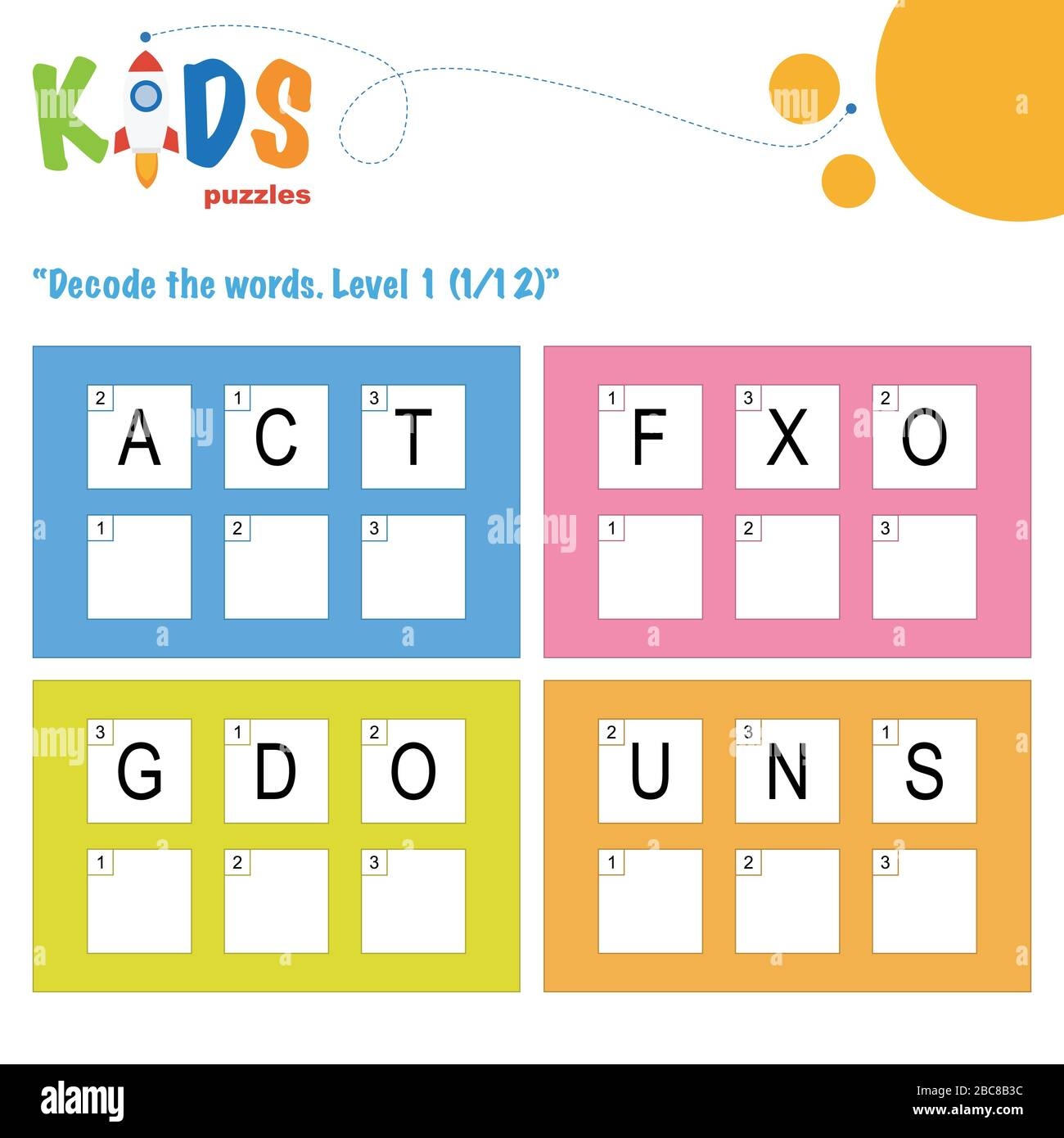 Free Printable Three Letter Words Worksheets