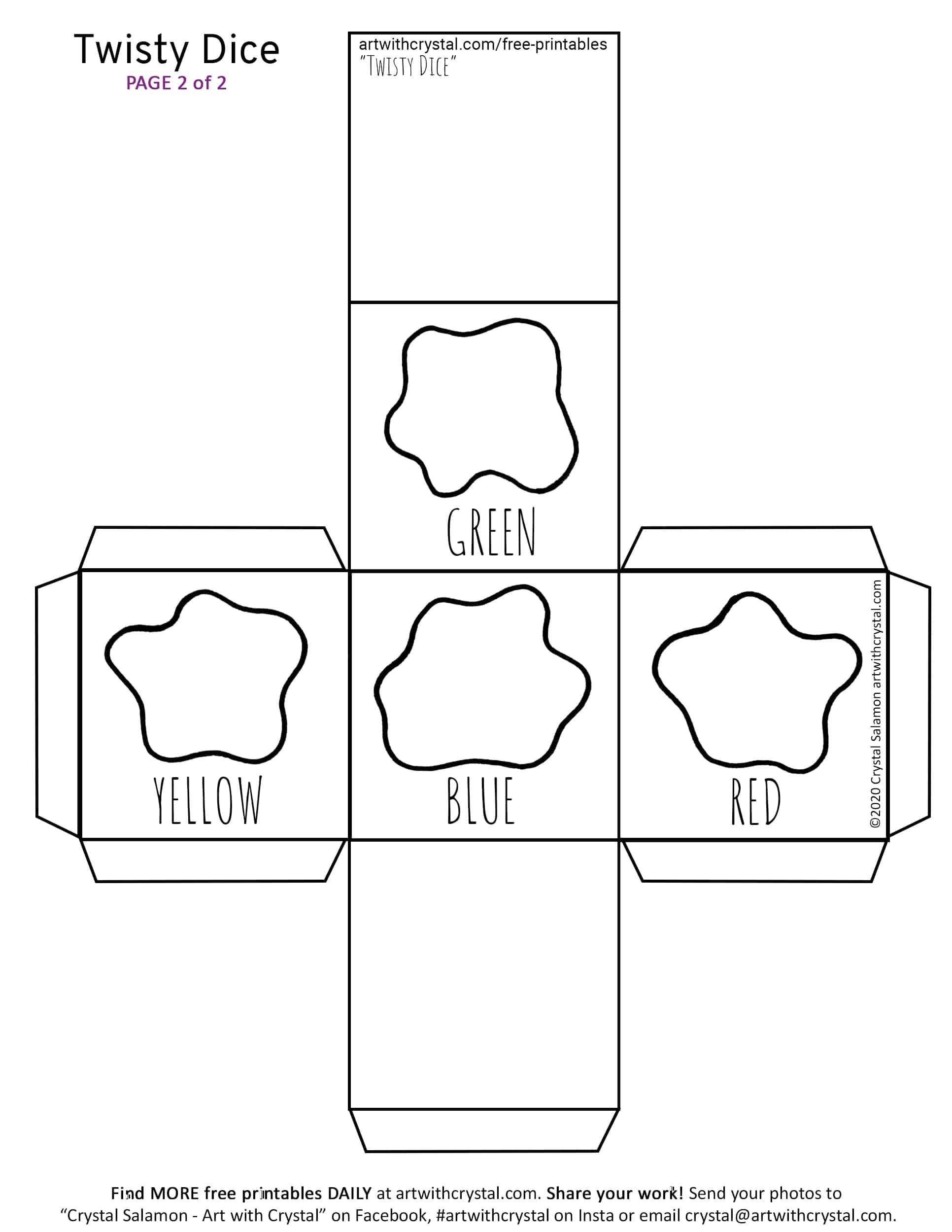 Free Printable Blank Dice
