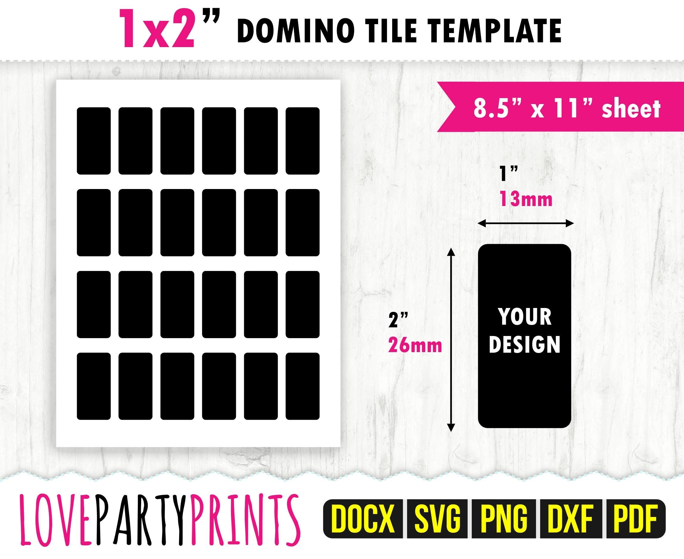 Free Large Blank Printable Domino Template