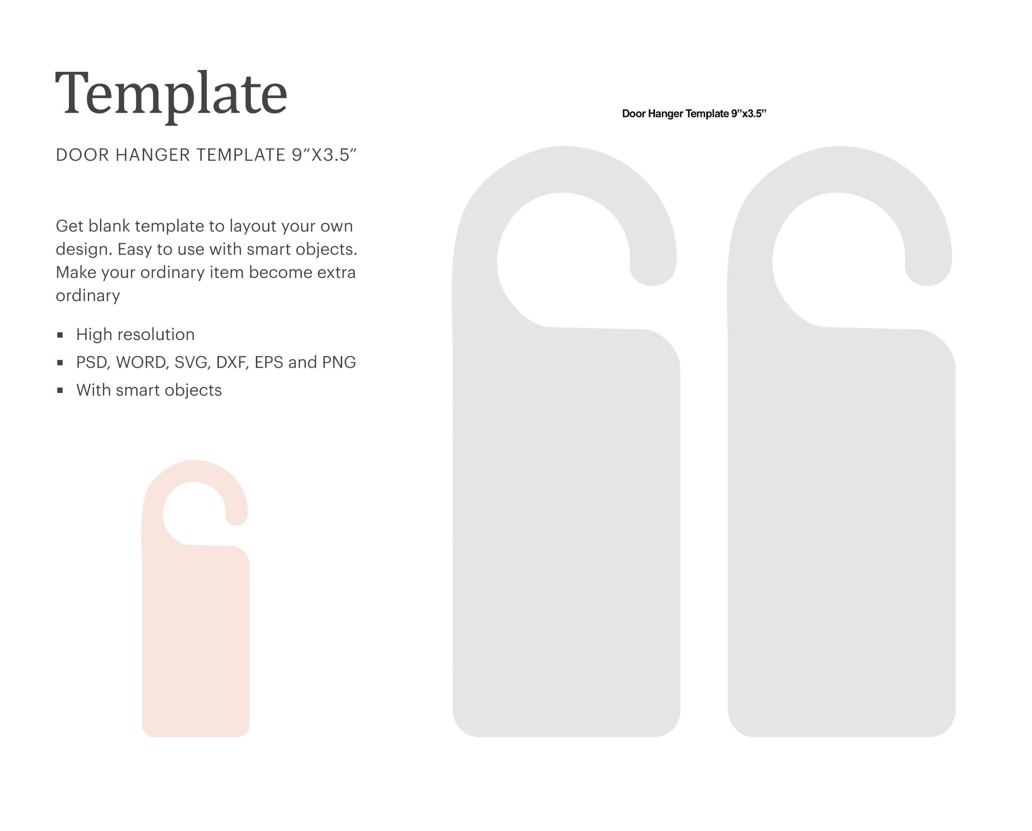 Door Hanger Blank Template 9