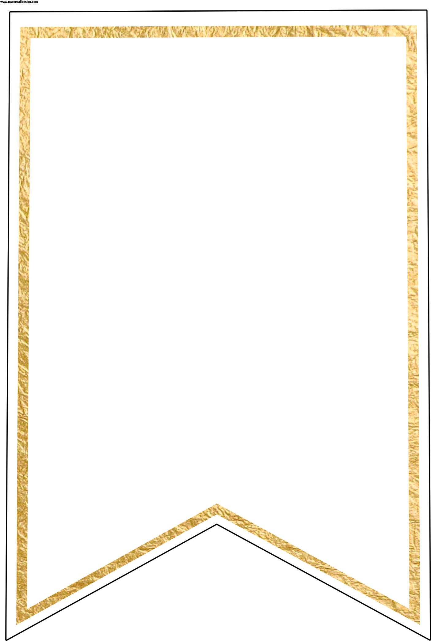 Download Gold Pennant Banner Blank Template Flag Banner Template 