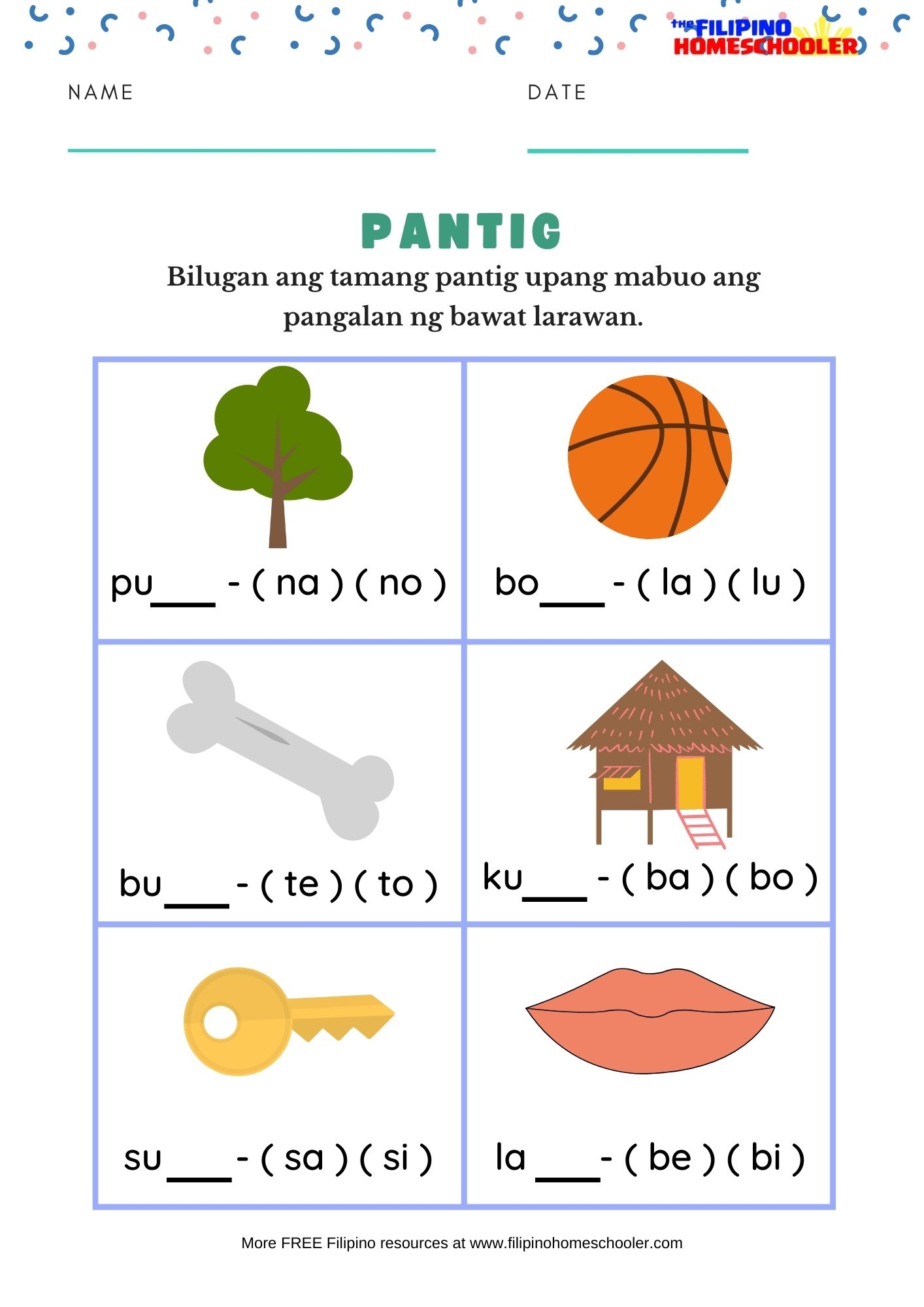 Download Pantig Filipino Worksheets For Grade 1 The Filipino Homeschooler