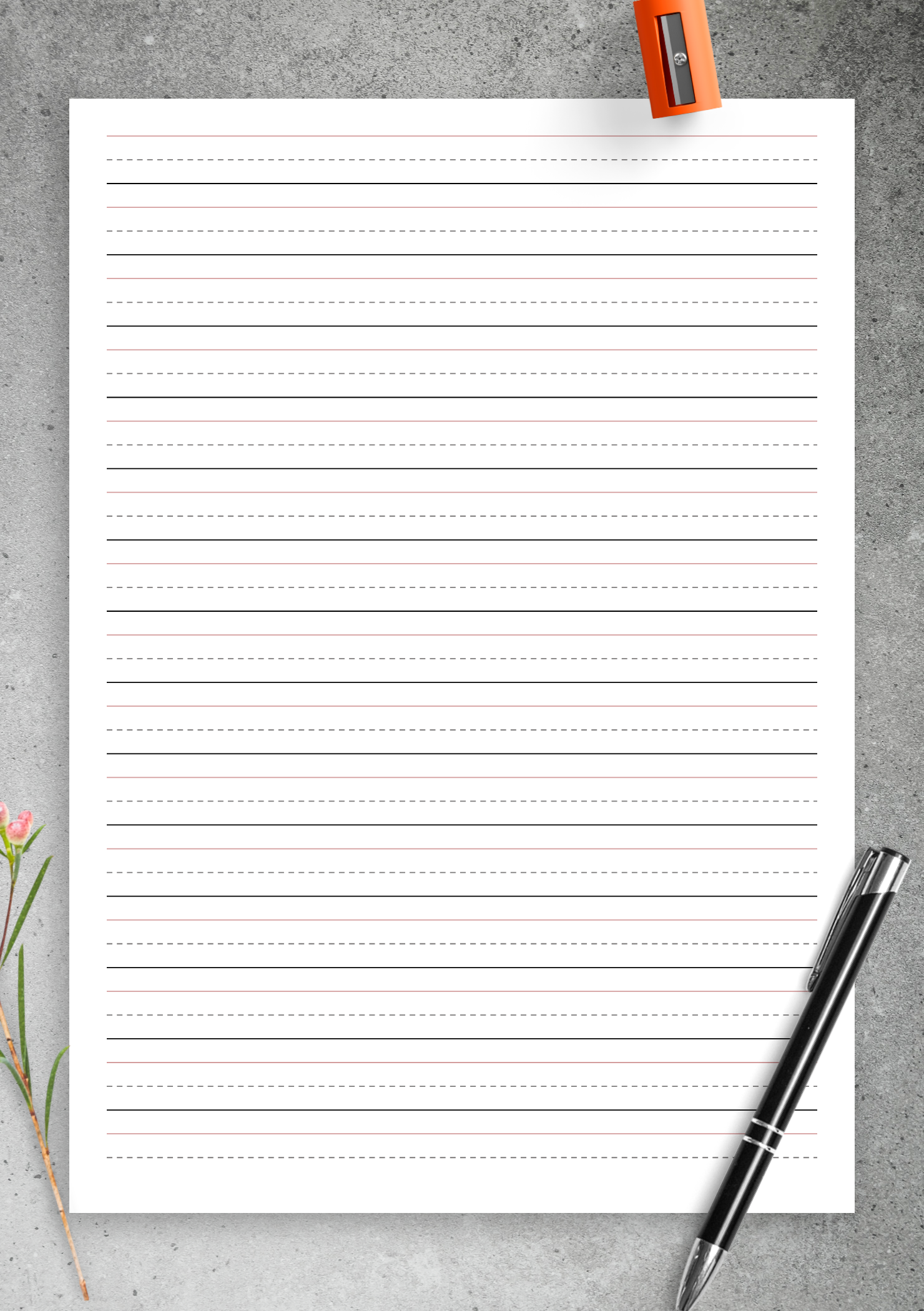 Free Printable Blank Handwriting Worksheets Pdf