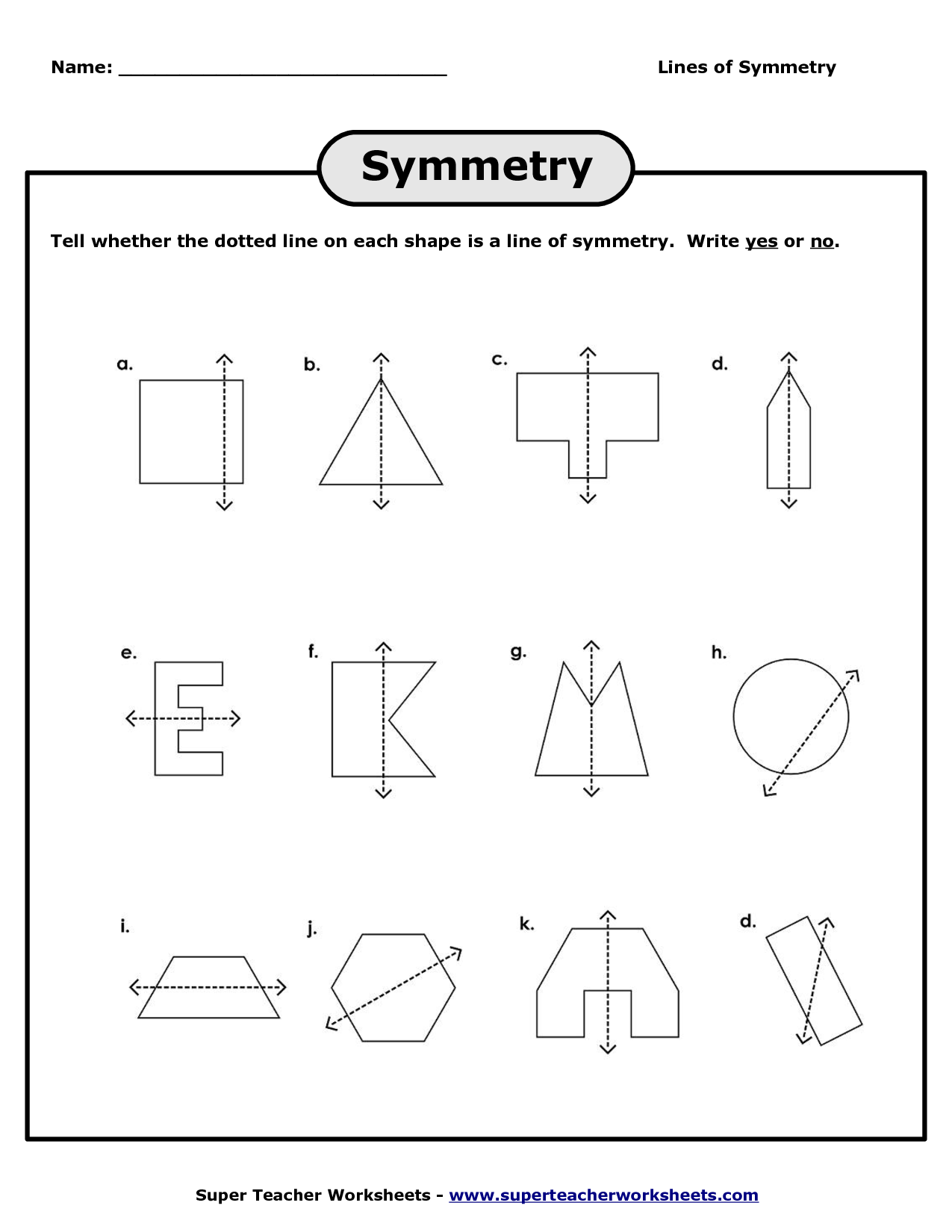 Drawing Lines Of Symmetry Printable Math Worksheet Worksheets Drawing Lines Of Symmetry Printable Math Worksheet Worksheets