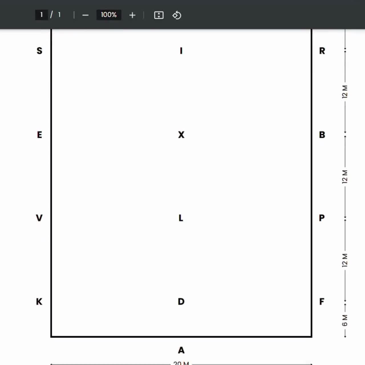 Dressage Arena Layout Printable Equestrian Template 60 X 20 M 40 X 20 M Equine Dressage Arena Diagram Letter Size PDF