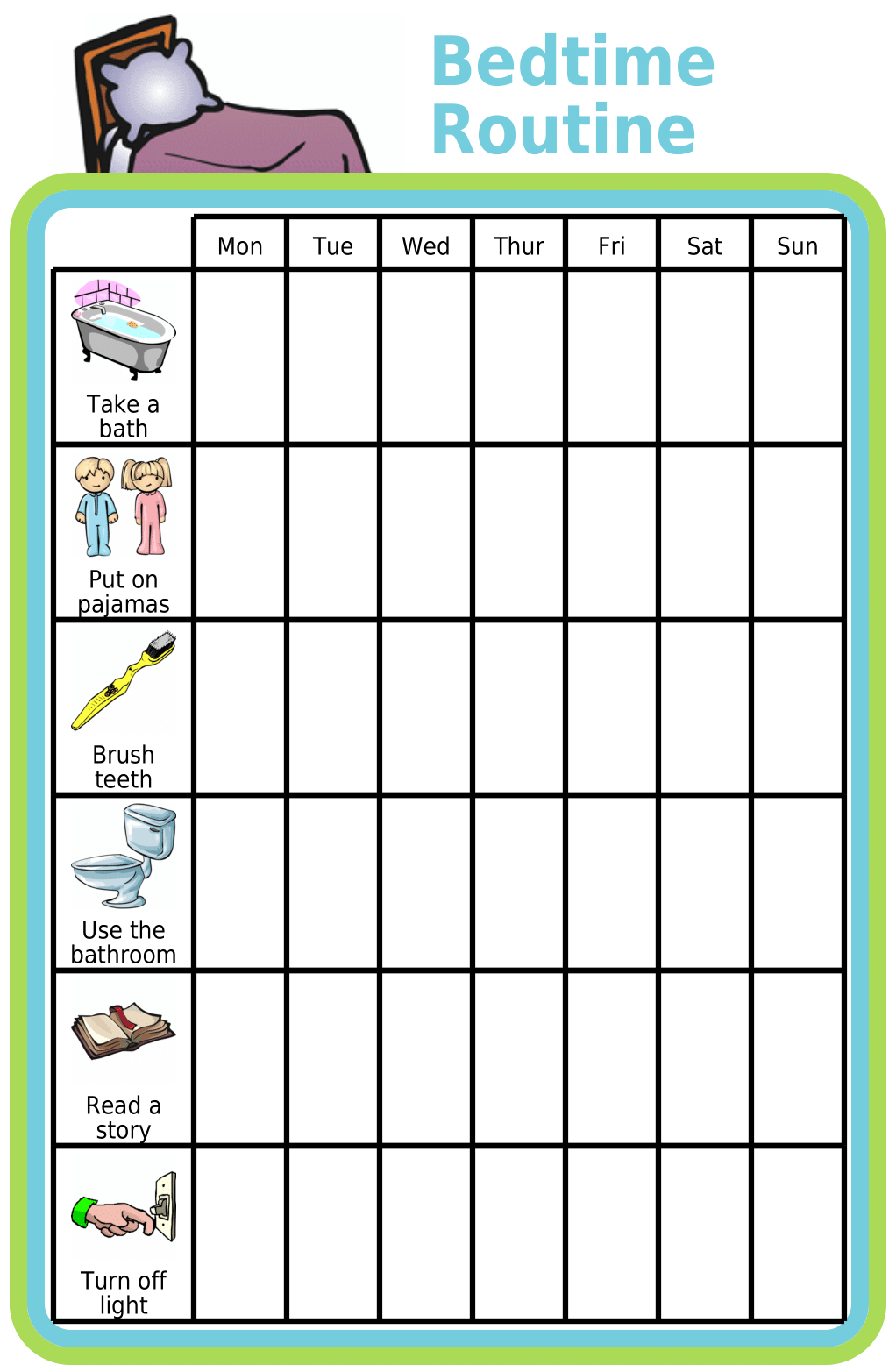 Editable Bedtime Routine Checklists With Pictures Mobile U0026 Printed Editable Bedtime Routine Checklists With Pictures Mobile U0026 Printed