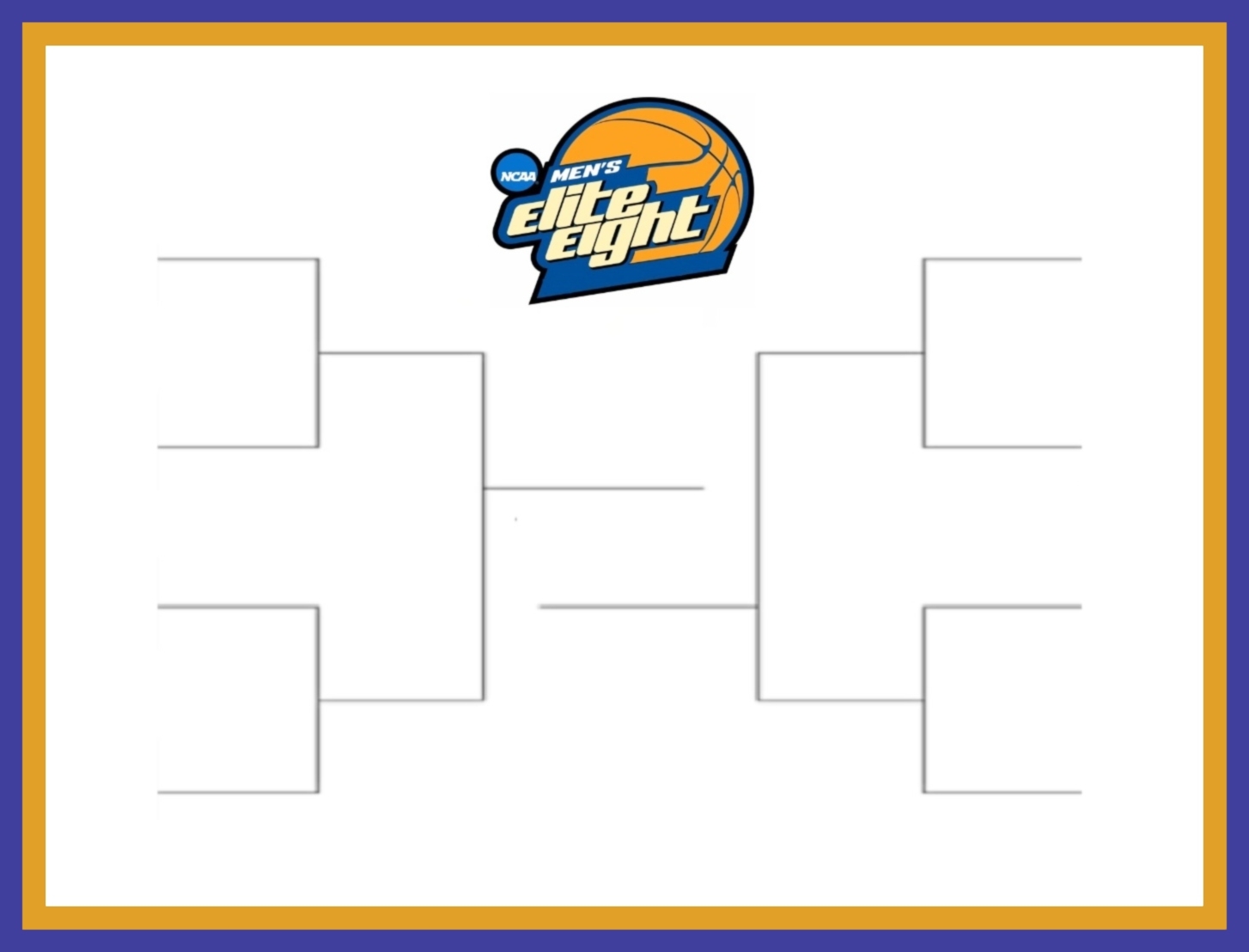 Elite 8 Bracket Printable PDF U0026 Blank NCAA Brackets